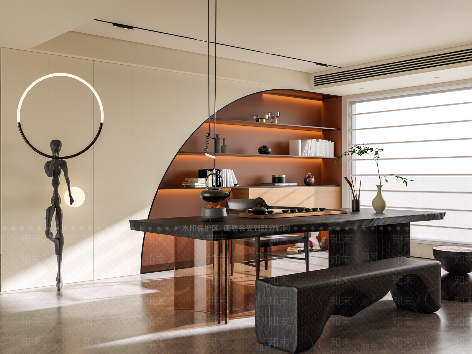 意式现代茶室3D模型下载【ID:1202381419】