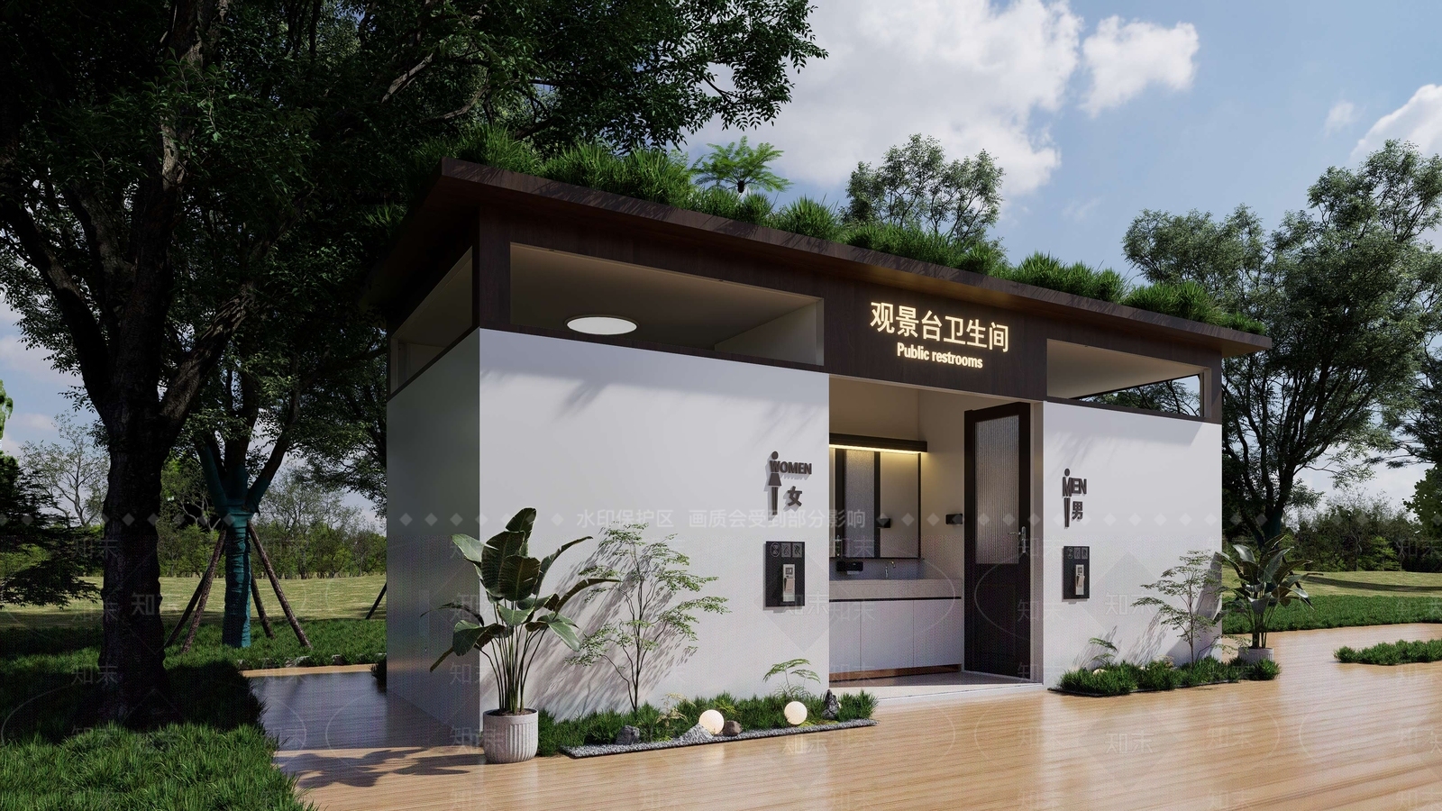 现代新中式其他公共建筑SU模型下载【ID:1203528990】
