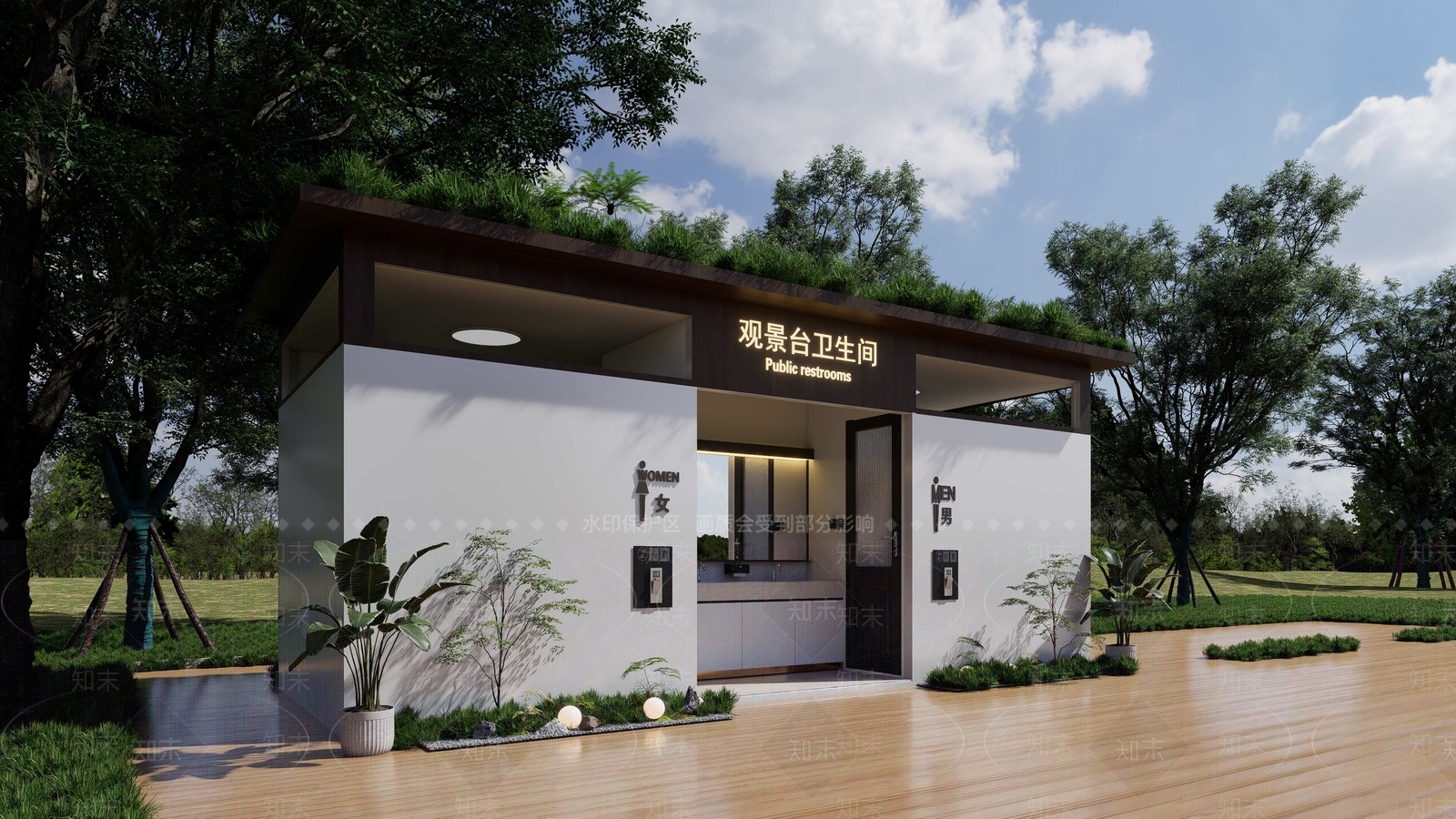 现代新中式其他公共建筑SU模型下载【ID:1203528990】