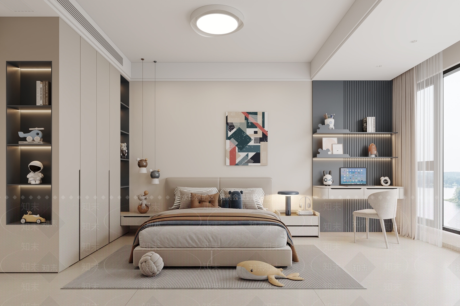 现代家居卧室3D模型下载【ID:1202389173】