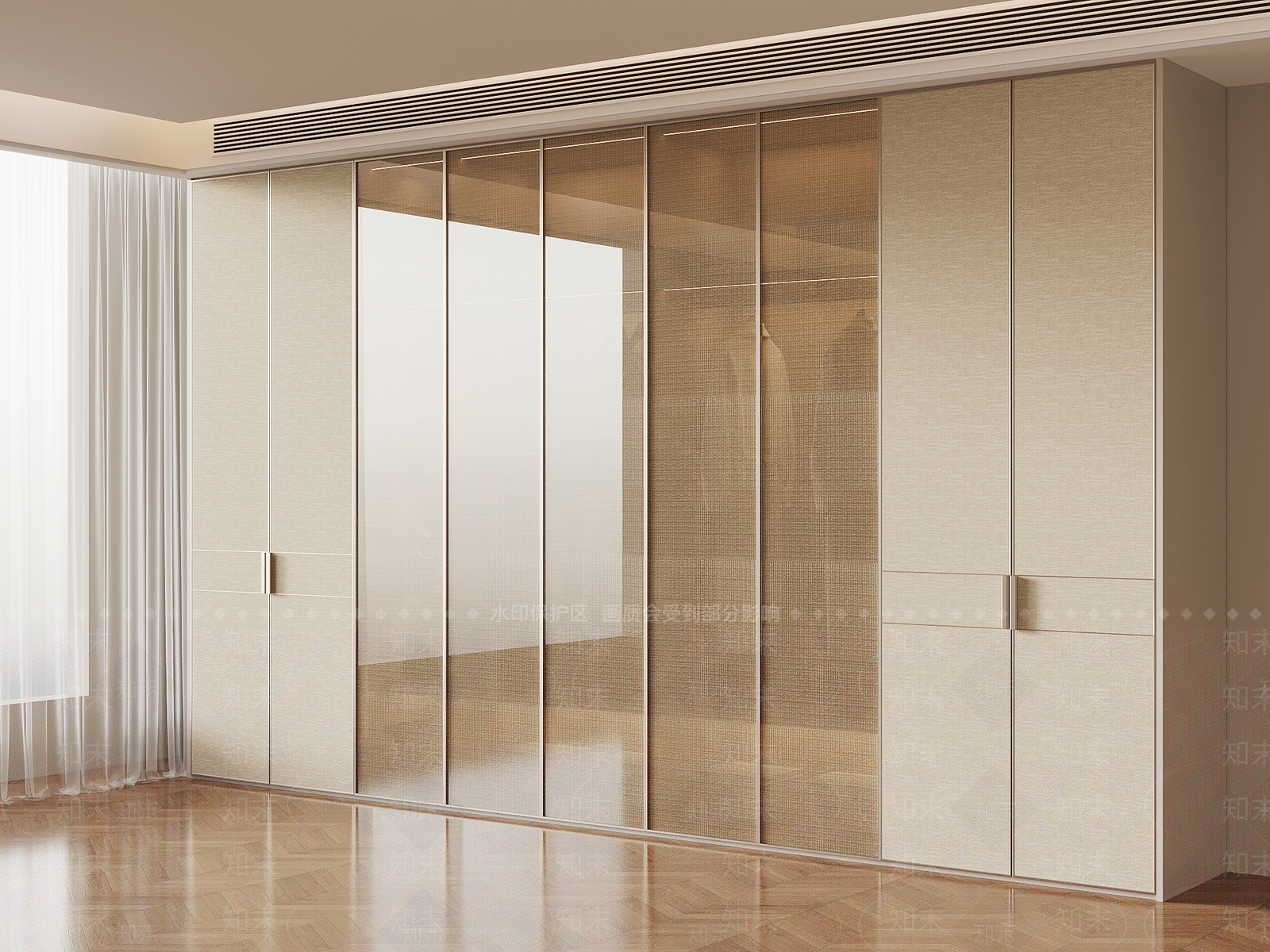 现代简约衣柜SU模型下载【ID:1202389683】