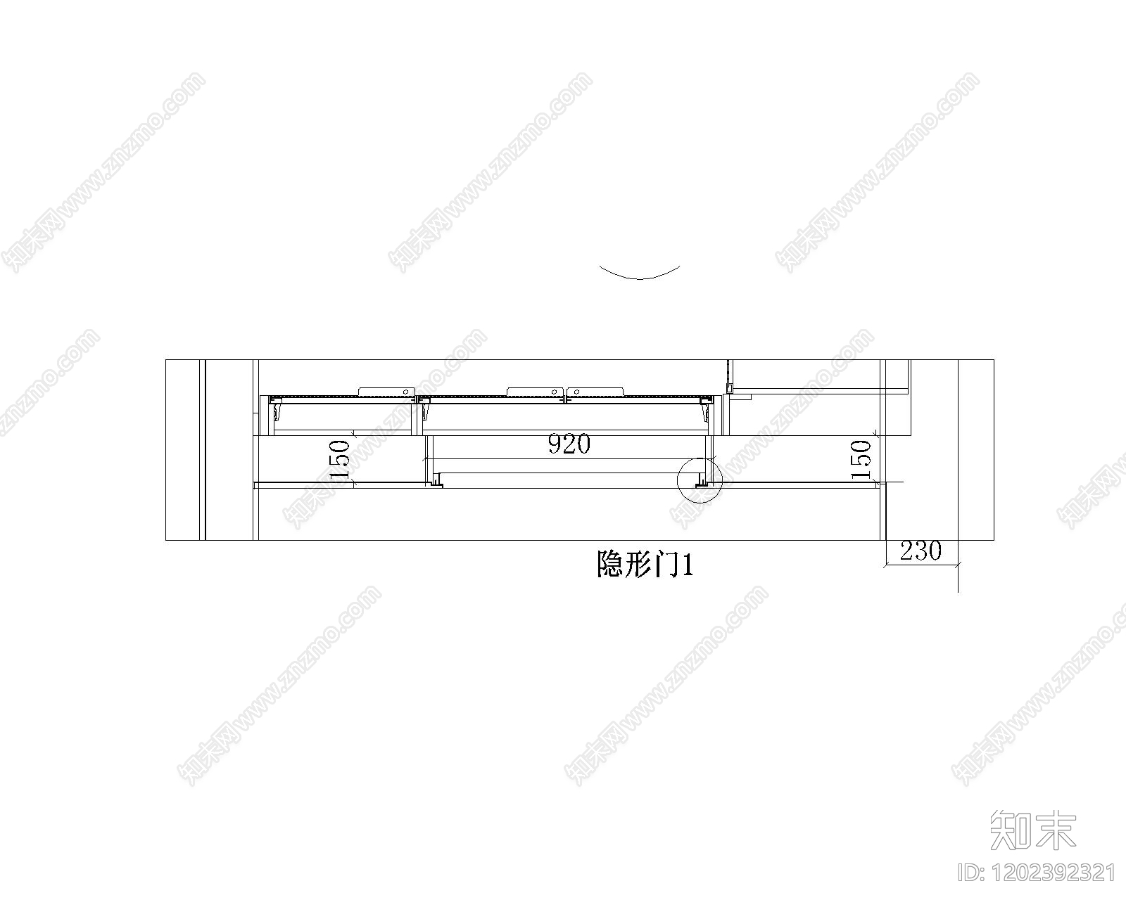 现代极简门cad施工图下载【ID:1202392321】