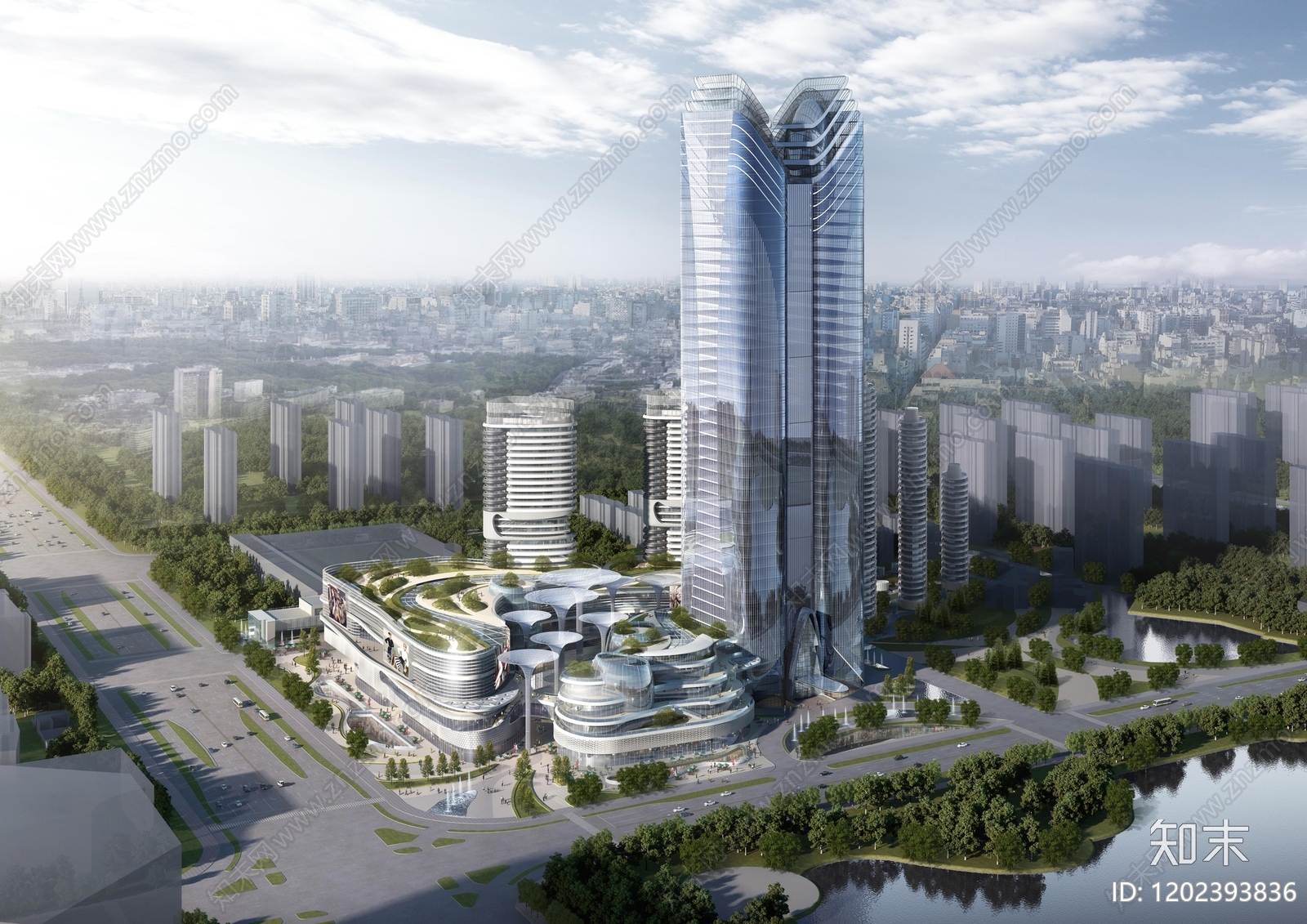 现代简约商业综合体建筑下载【ID:1202393836】_【知末方案文本库】