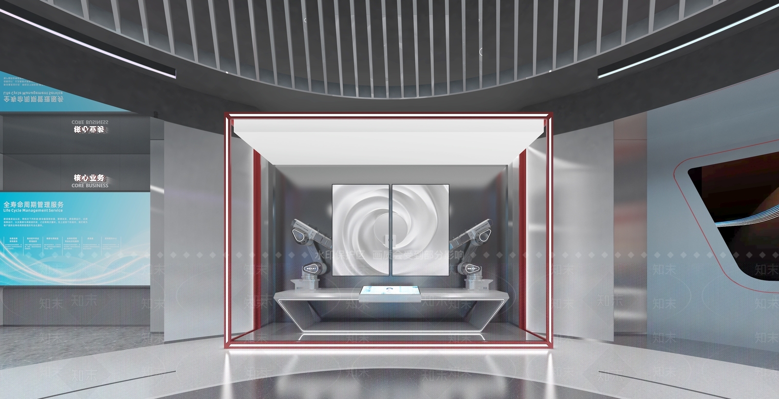 现代科技展厅3D模型下载【ID:1202395323】