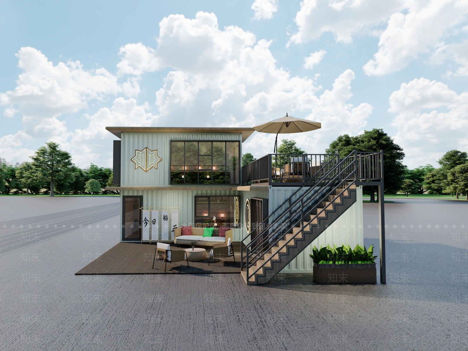现代奶茶店SU模型下载【ID:1202398545】