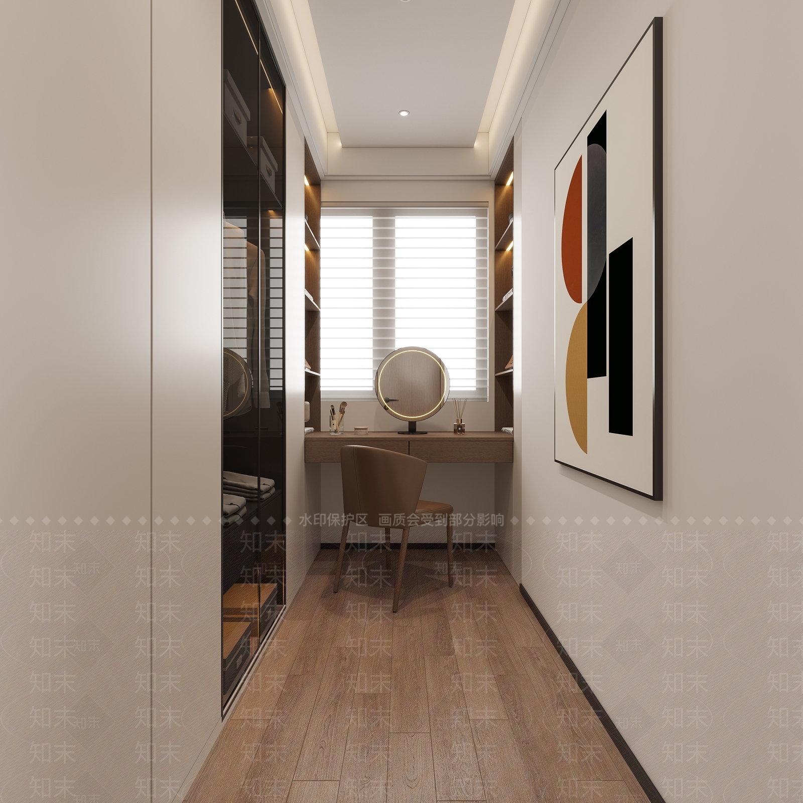 现代简约衣帽间3D模型下载【ID:1202398851】