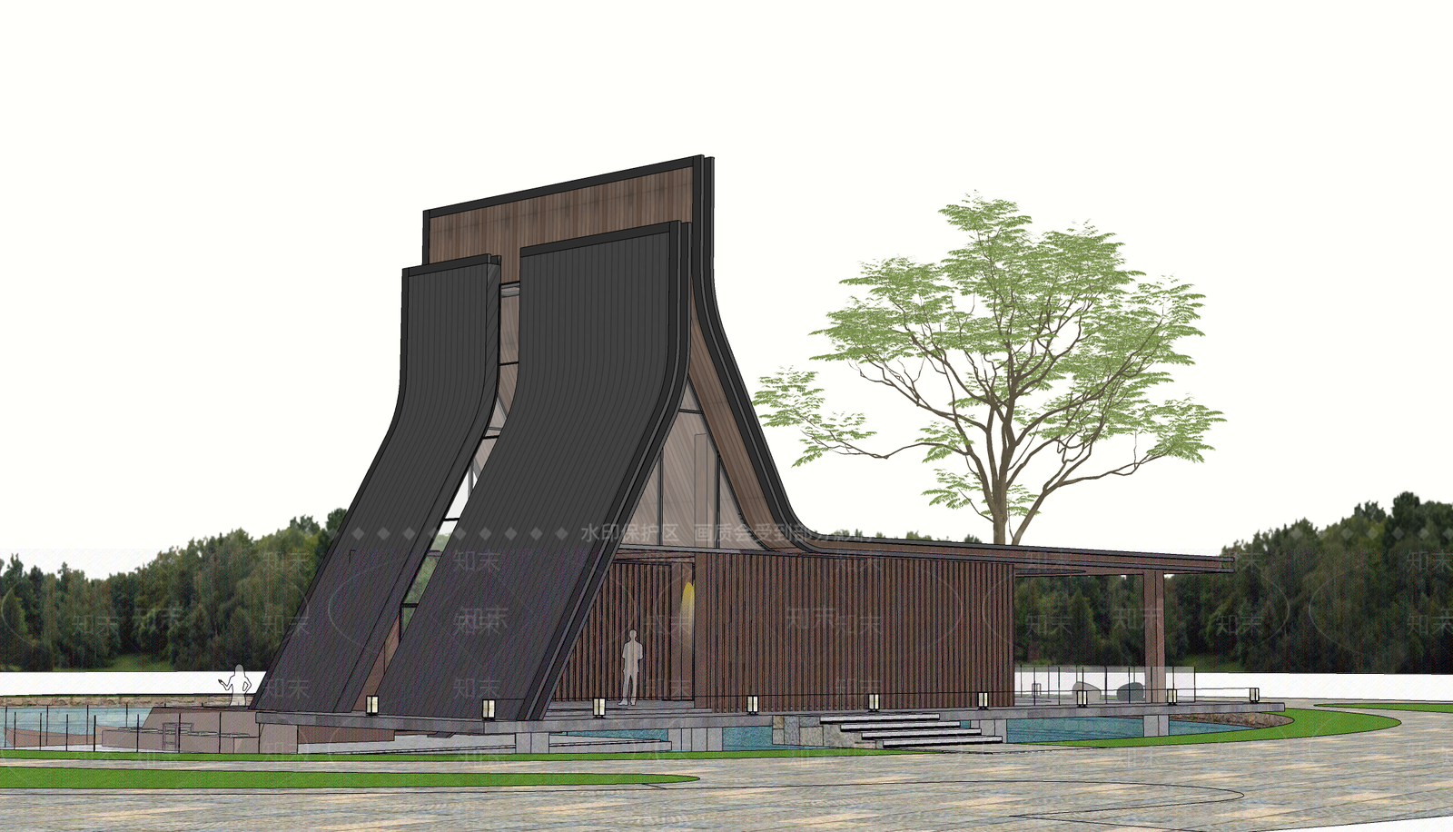 现代其他民宿SU模型下载【ID:1202400102】