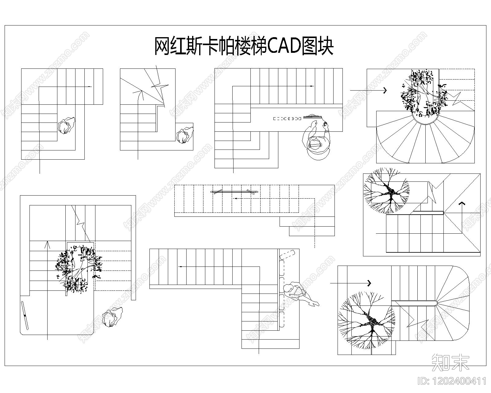 室内楼梯施工图下载【ID:1202400411】