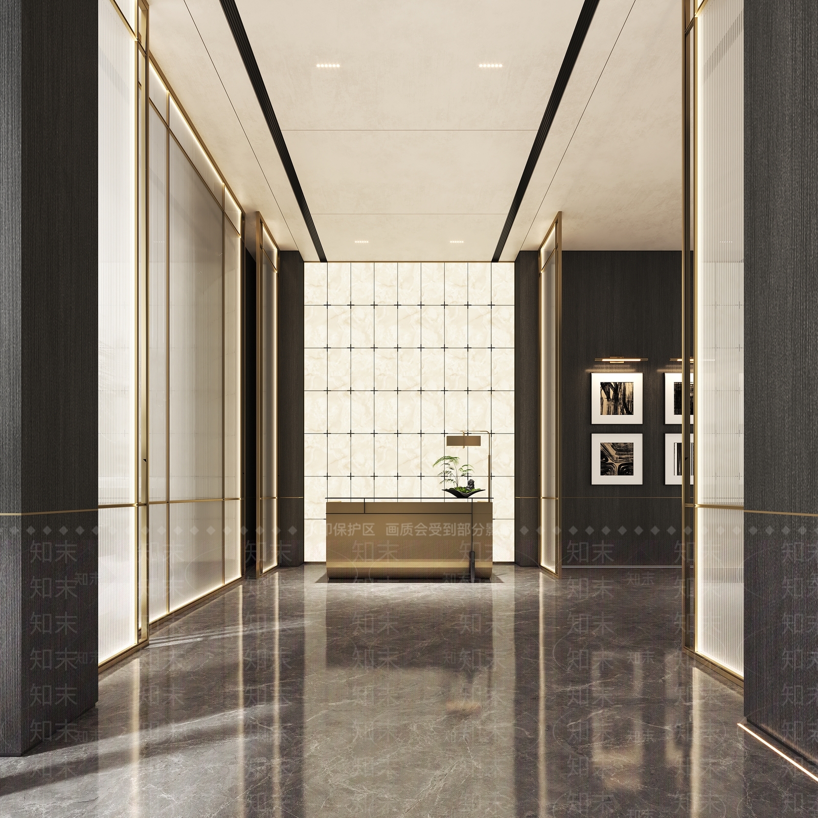 现代轻奢售楼处3D模型下载【ID:1202403103】