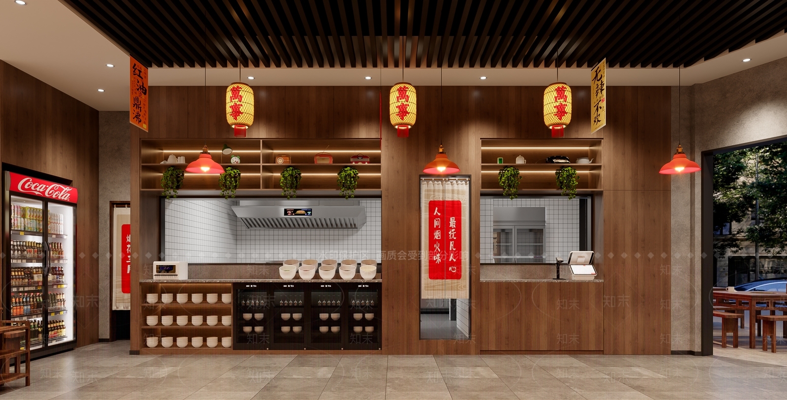 新中式中餐厅3D模型下载【ID:1202410464】