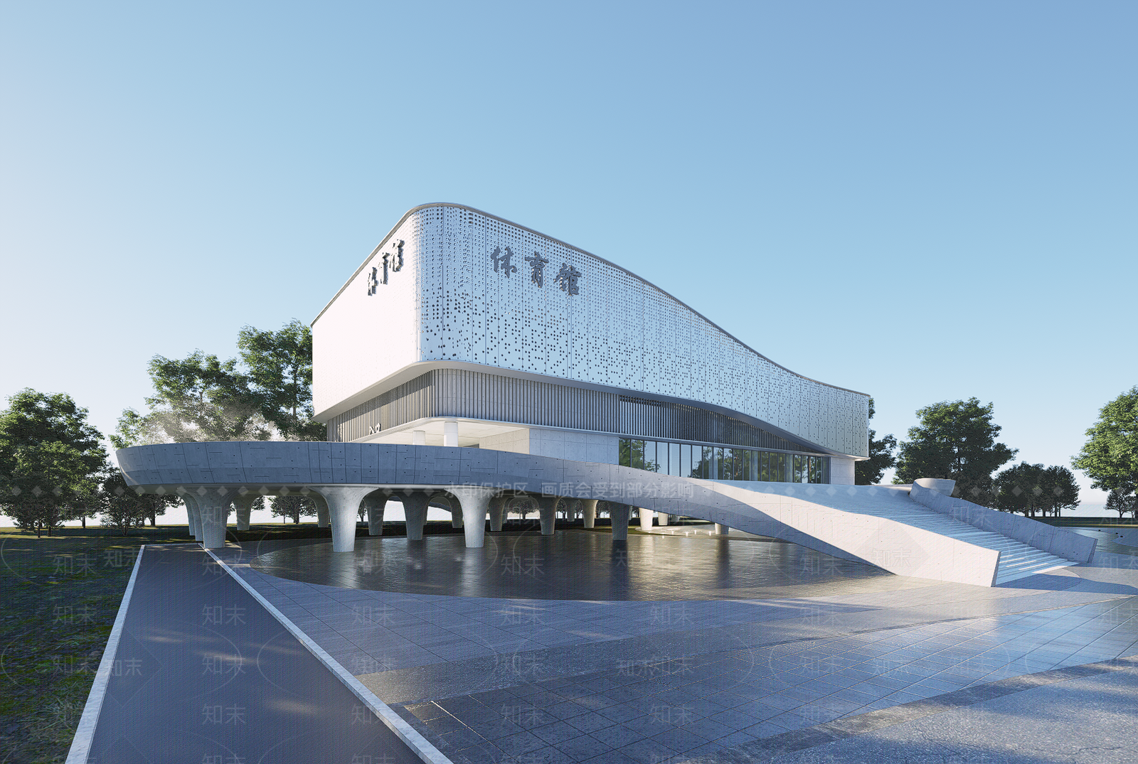 现代体育馆SU模型下载【ID:1202410736】