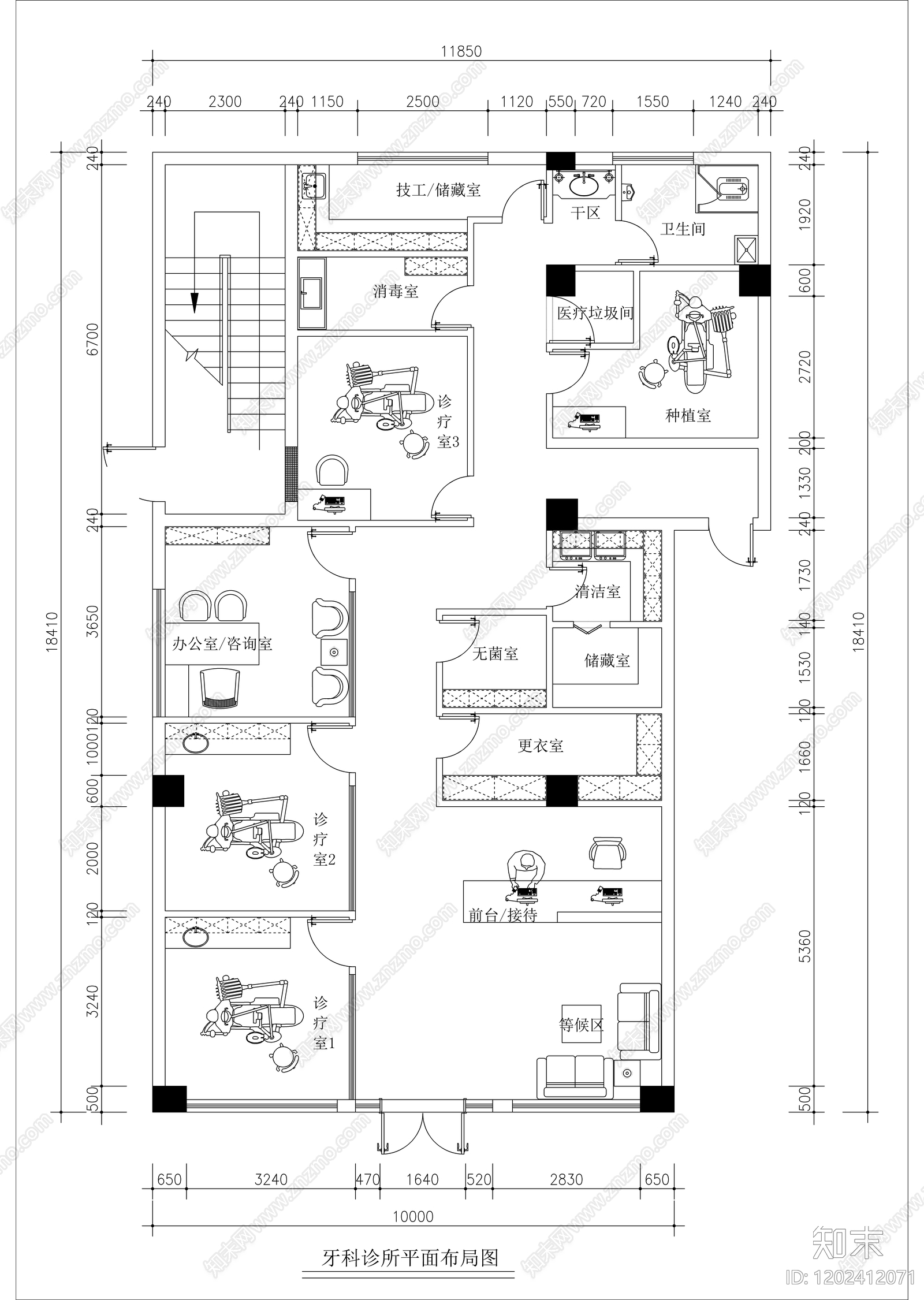 现代奶油医院施工图下载【ID:1202412071】