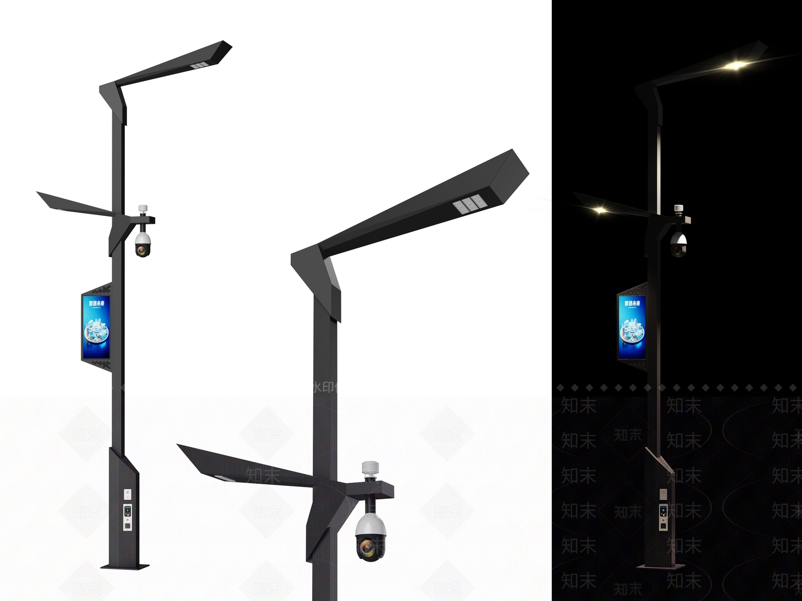 现代简约景观灯SU模型下载【ID:1202578539】