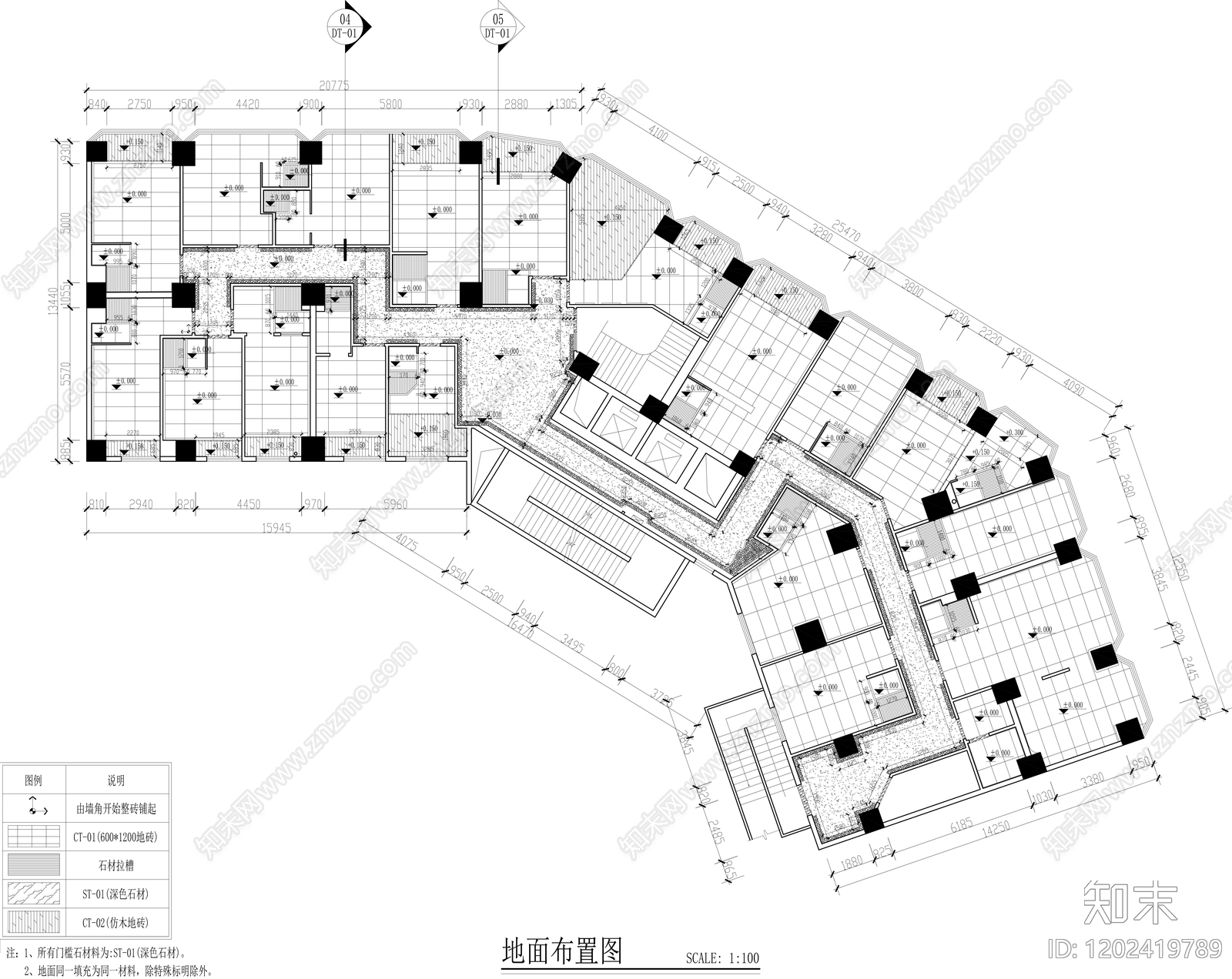 酒店餐厅cad施工图下载【ID:1202419789】