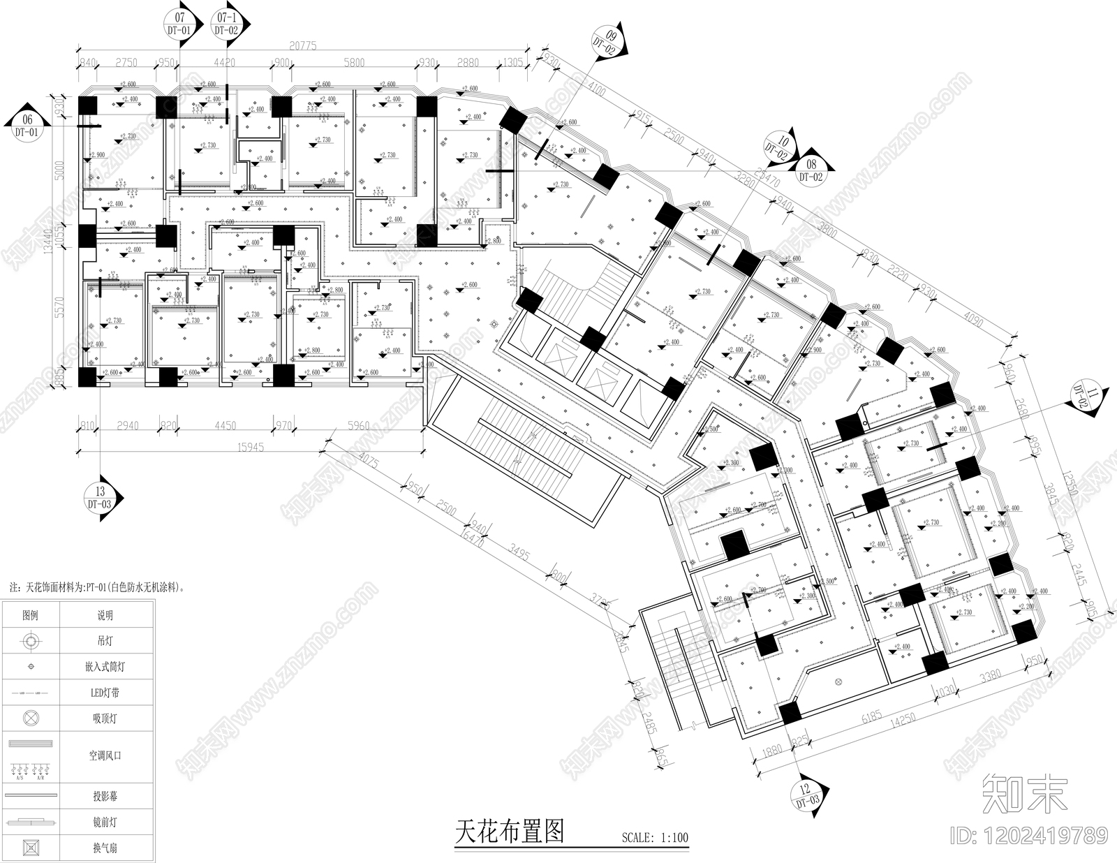酒店餐厅cad施工图下载【ID:1202419789】