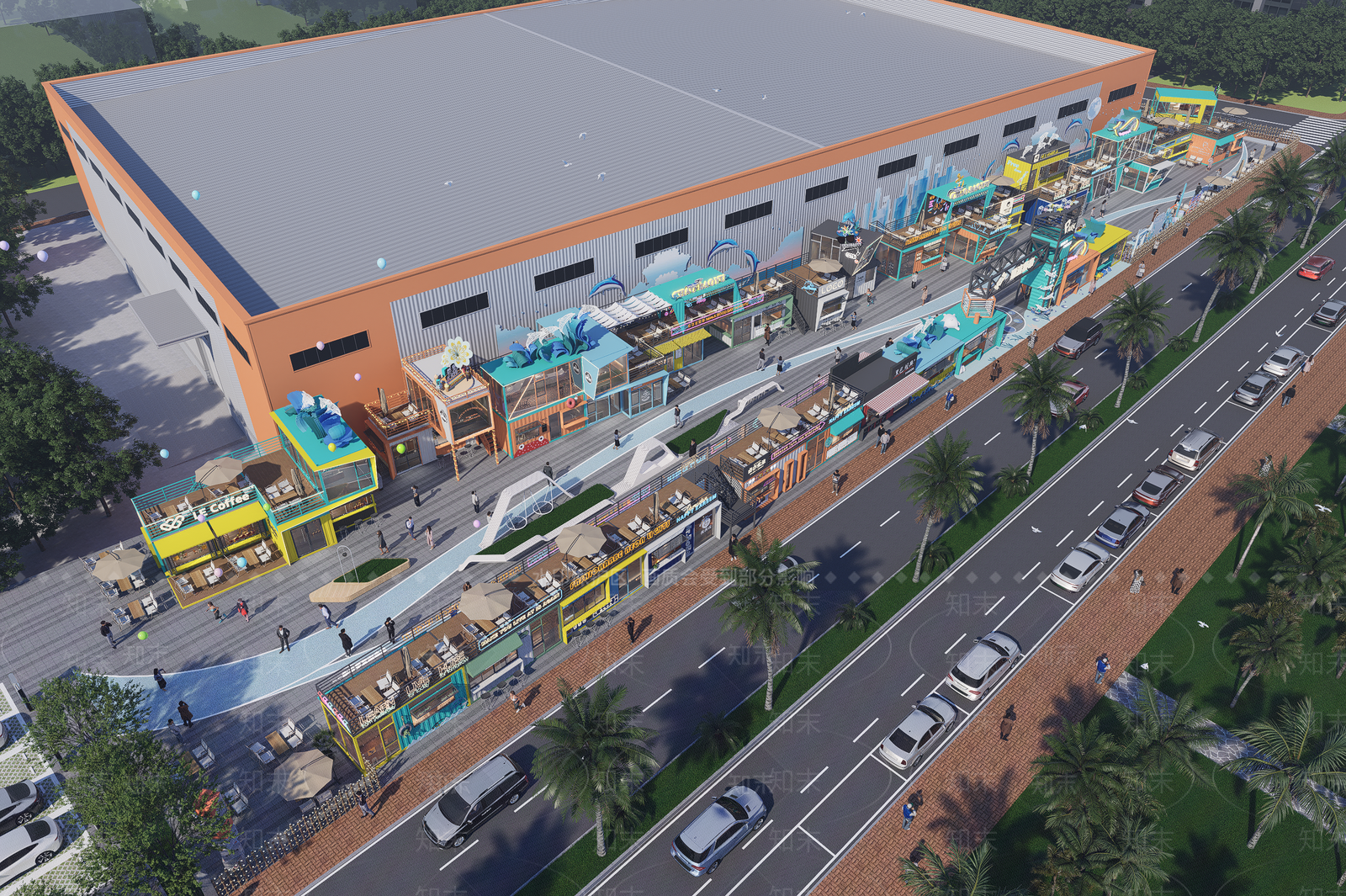 现代商业街SU模型下载【ID:1202421483】