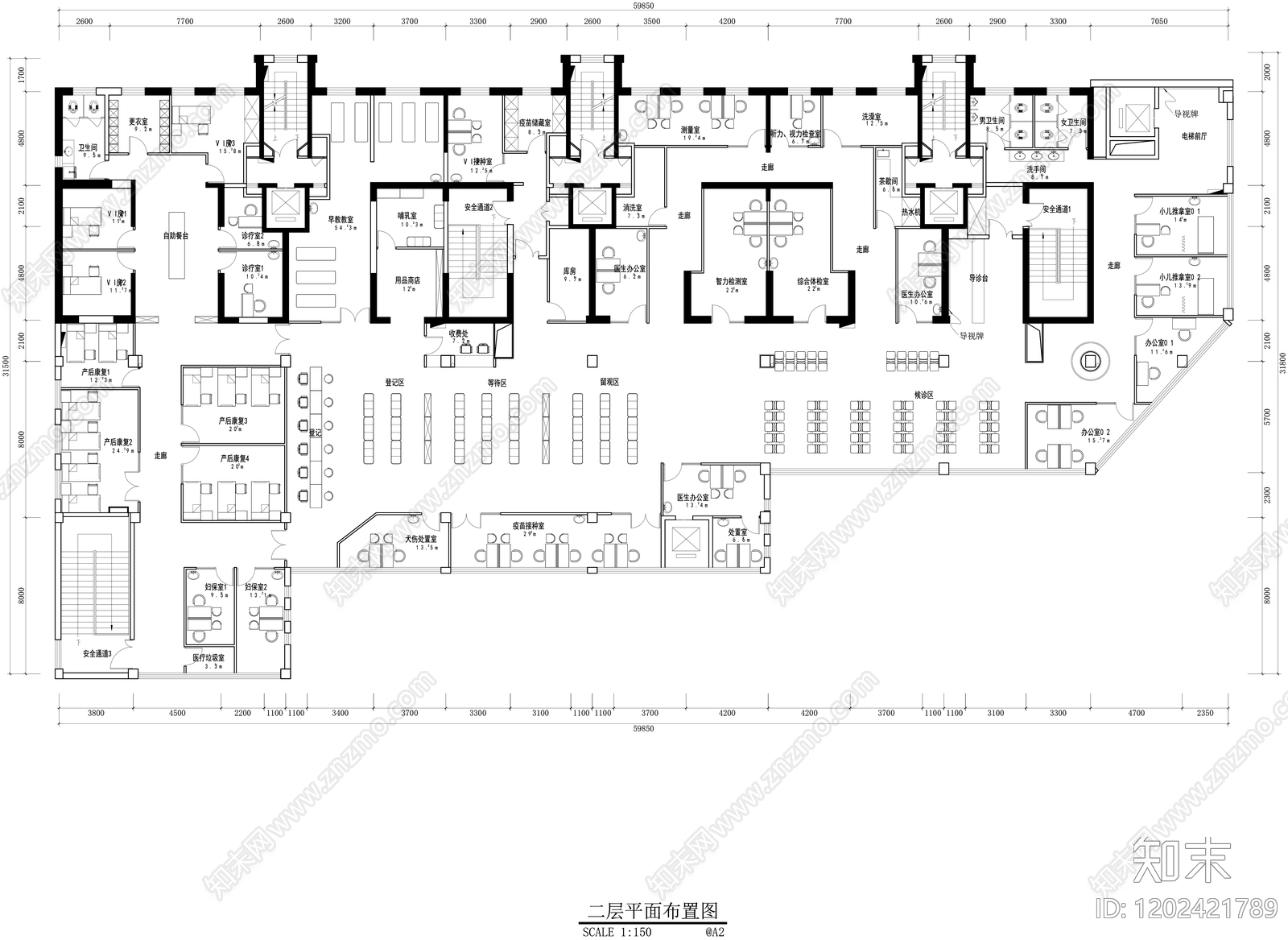 现代医院cad施工图下载【ID:1202421789】