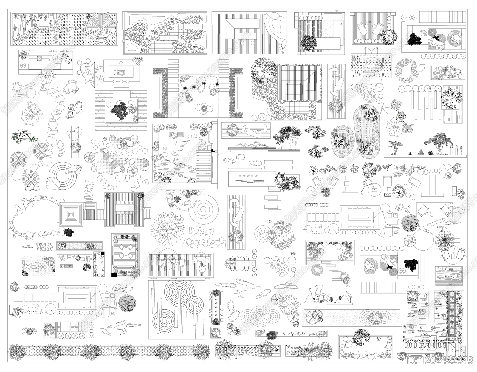 现代综合景观图库施工图下载【ID:1202422343】