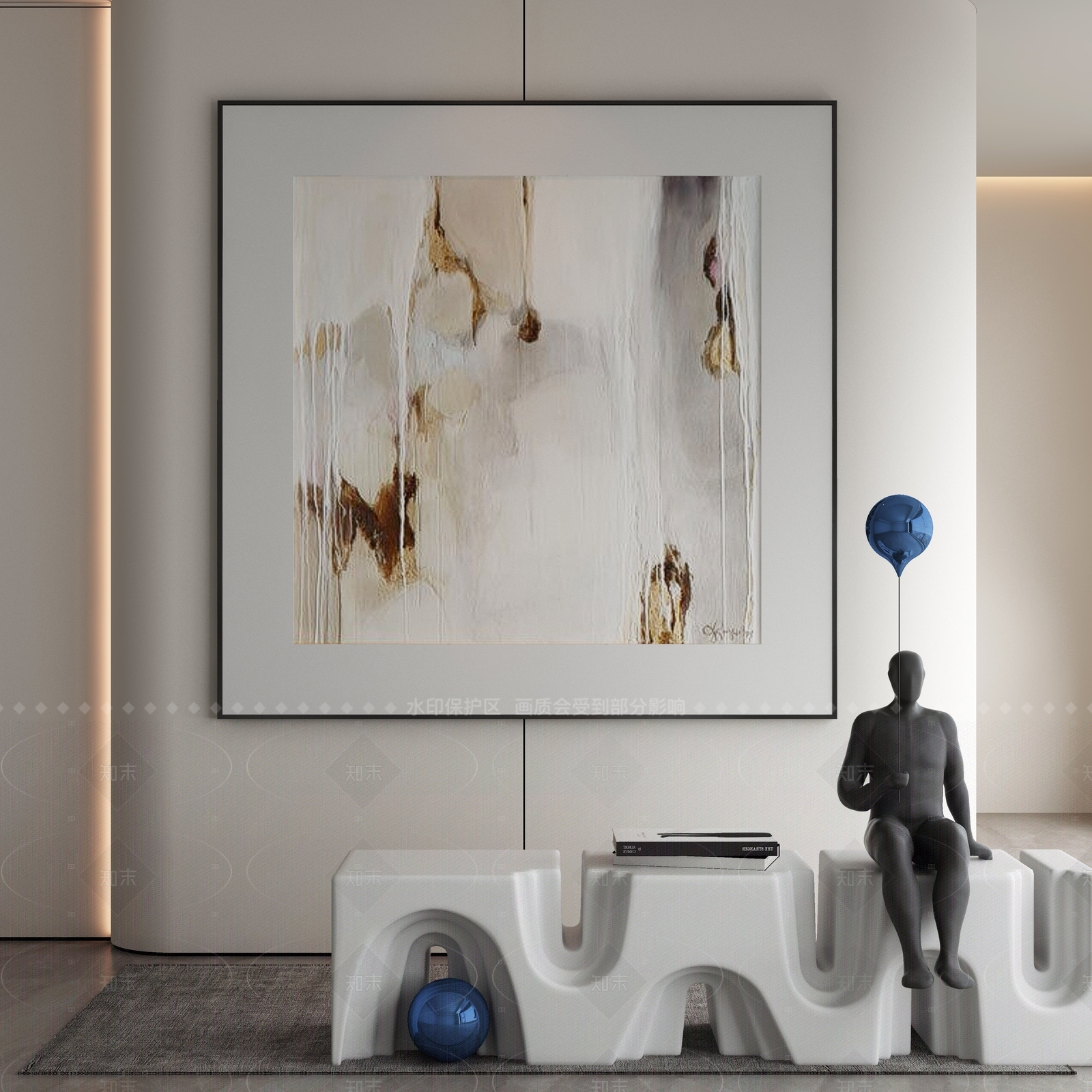 现代侘寂挂画3D模型下载【ID:1205774291】