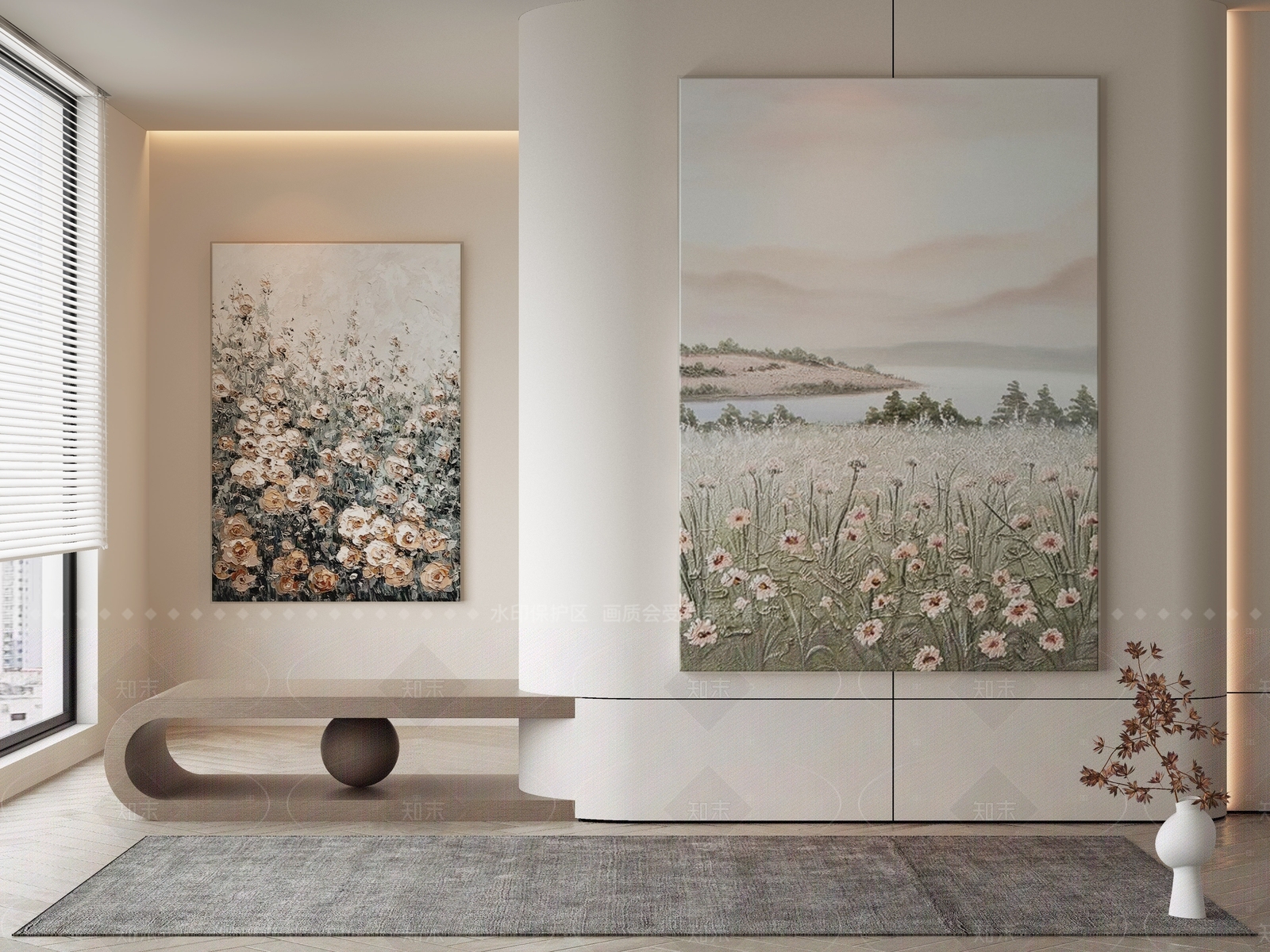 现代侘寂挂画3D模型下载【ID:1205774246】
