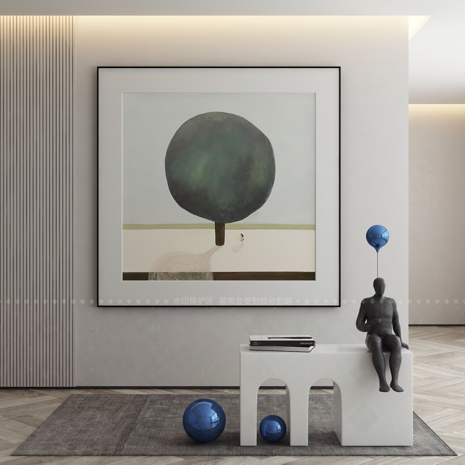 现代侘寂挂画3D模型下载【ID:1205774307】