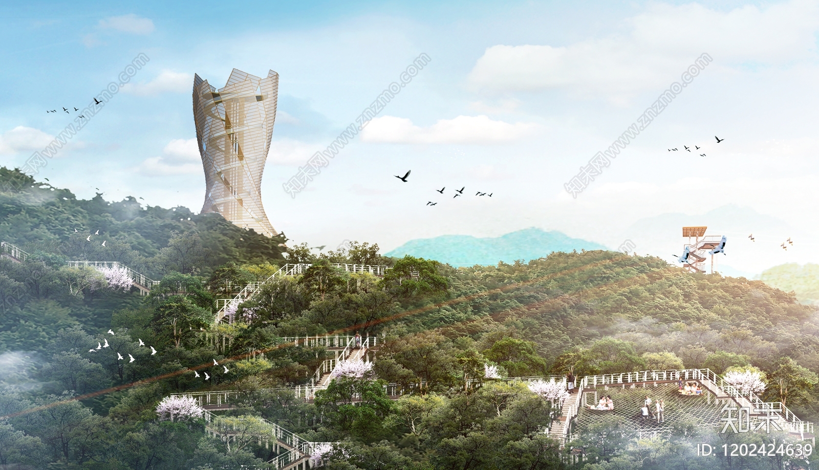 现代极简山地效果图下载【ID:1202424639】