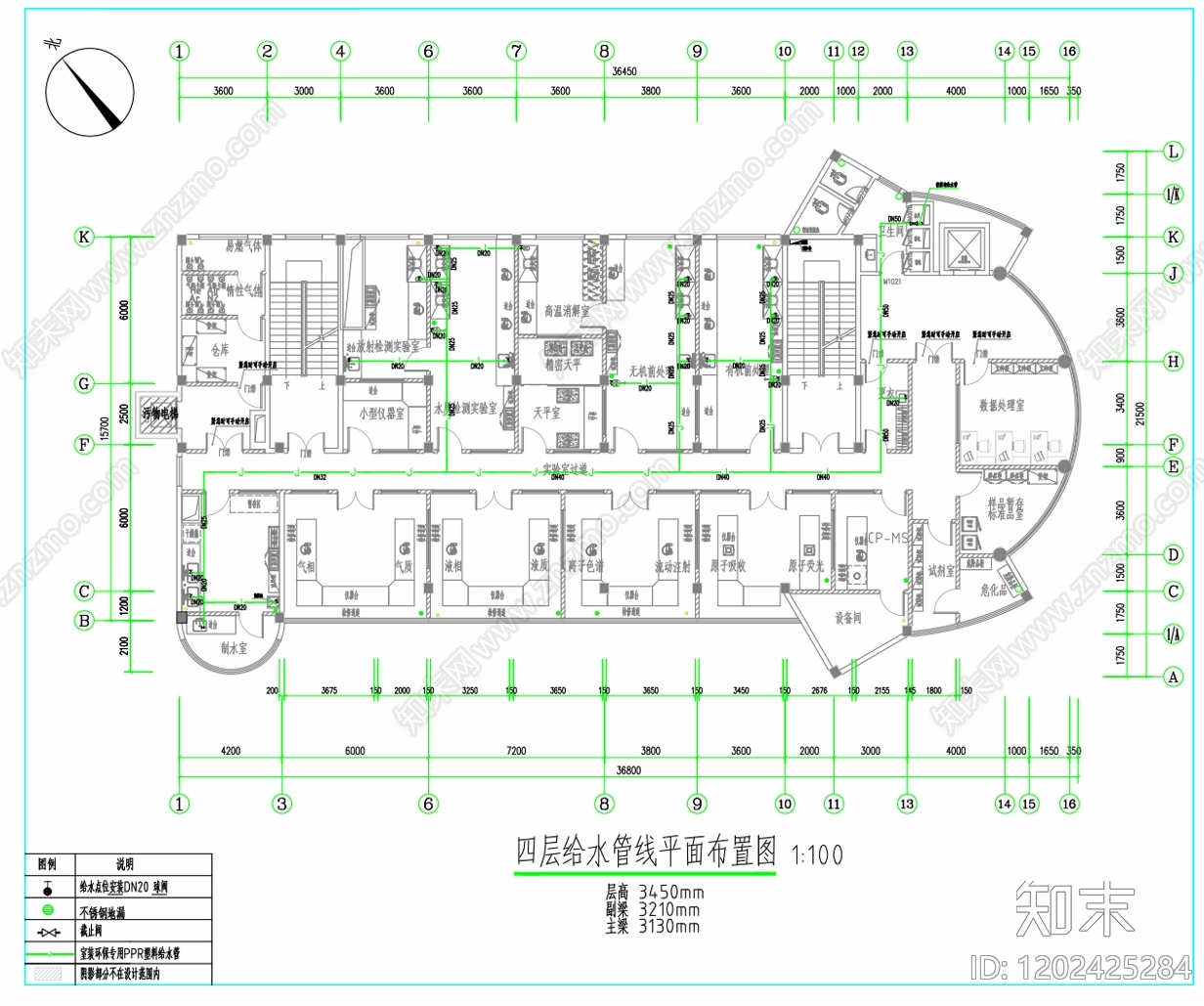 现代实验室cad施工图下载【ID:1202425284】