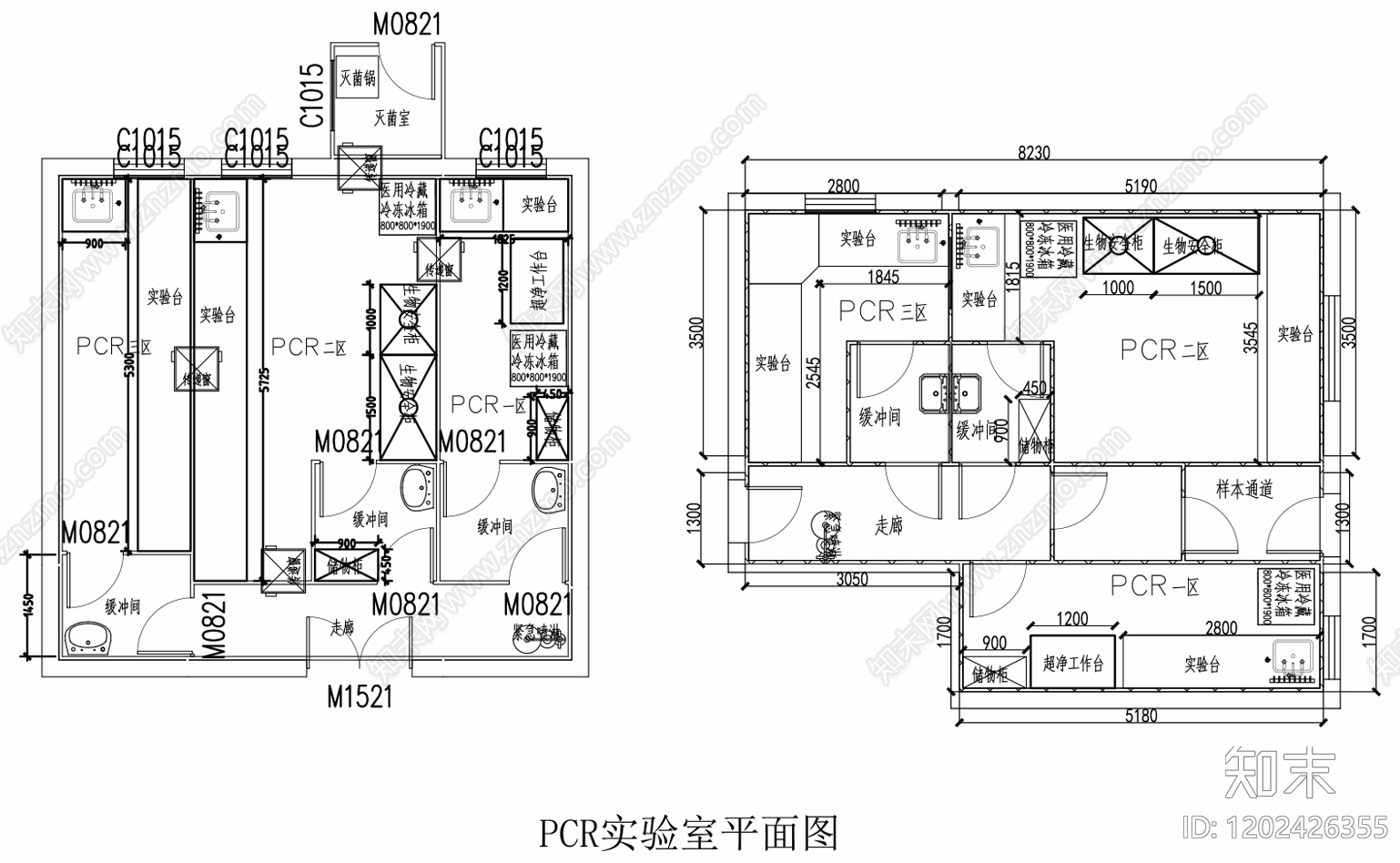 现代实验室cad施工图下载【ID:1202426355】