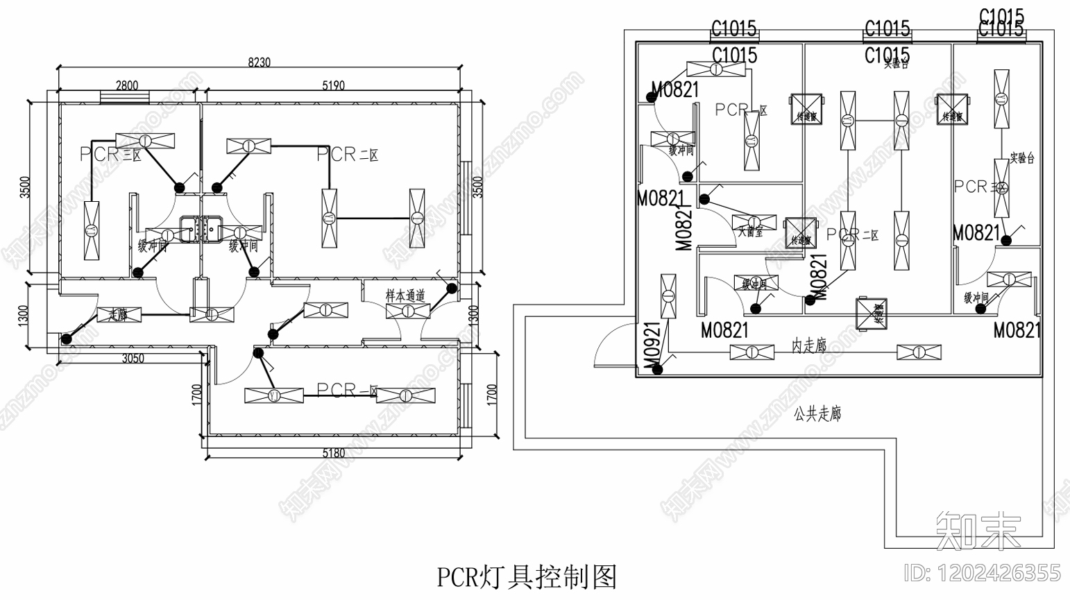 现代实验室cad施工图下载【ID:1202426355】