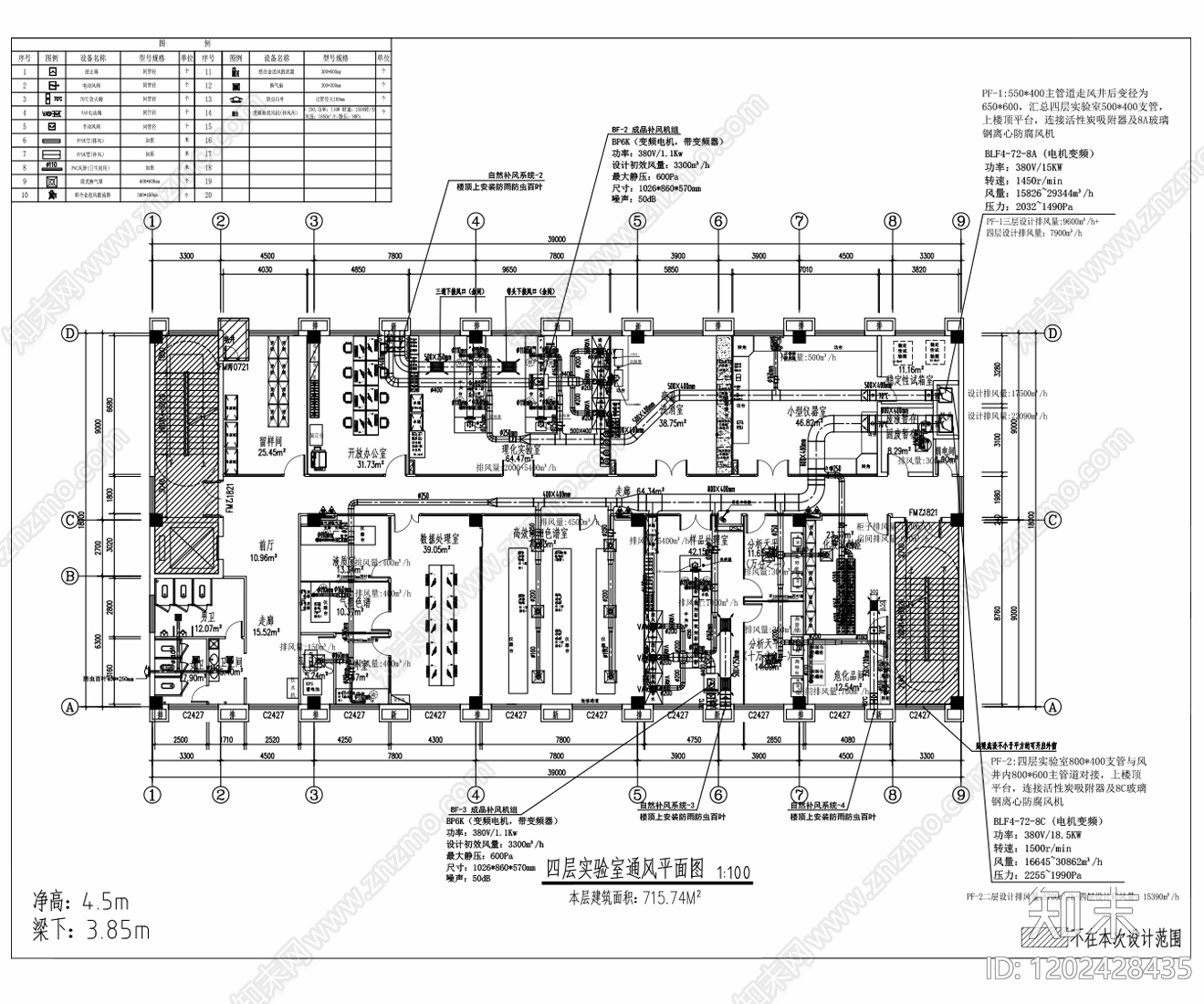 现代实验室cad施工图下载【ID:1202428435】