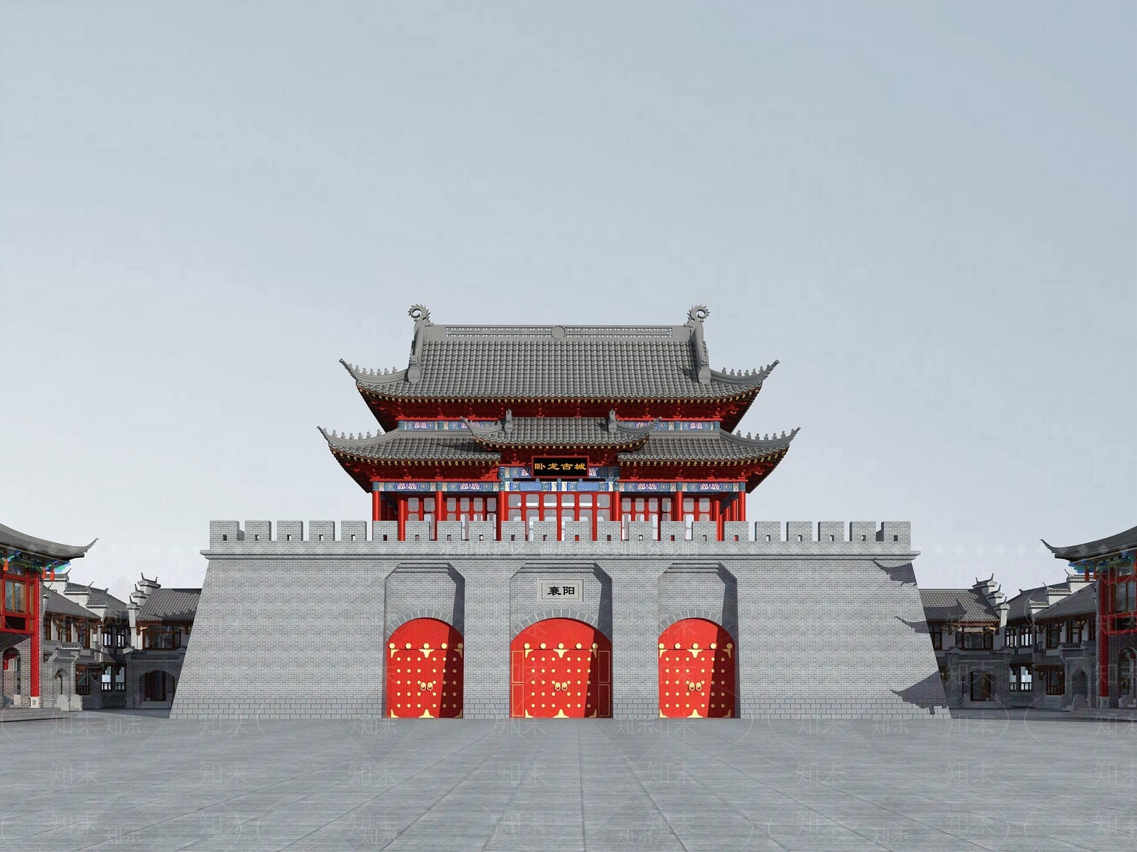 中式古建3D模型下载【ID:1202429446】