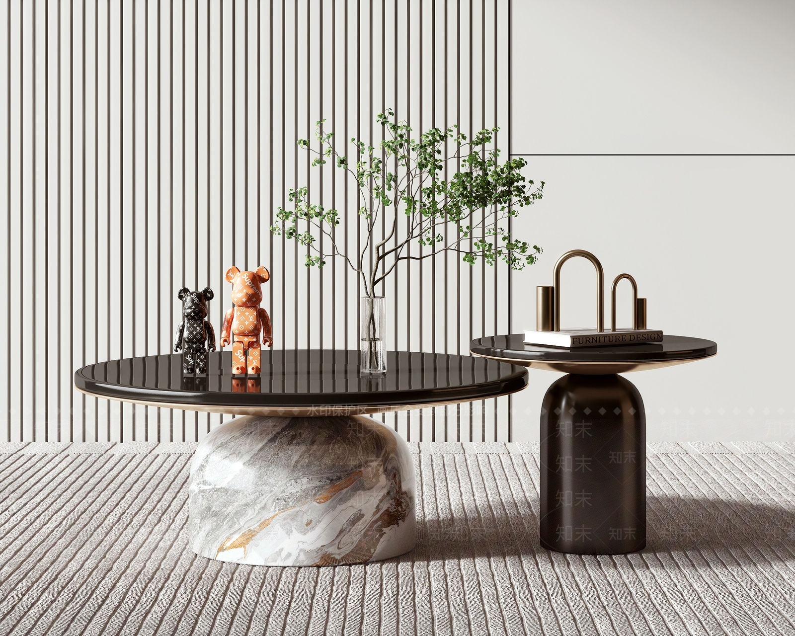 现代茶几3D模型下载【ID:1202429537】