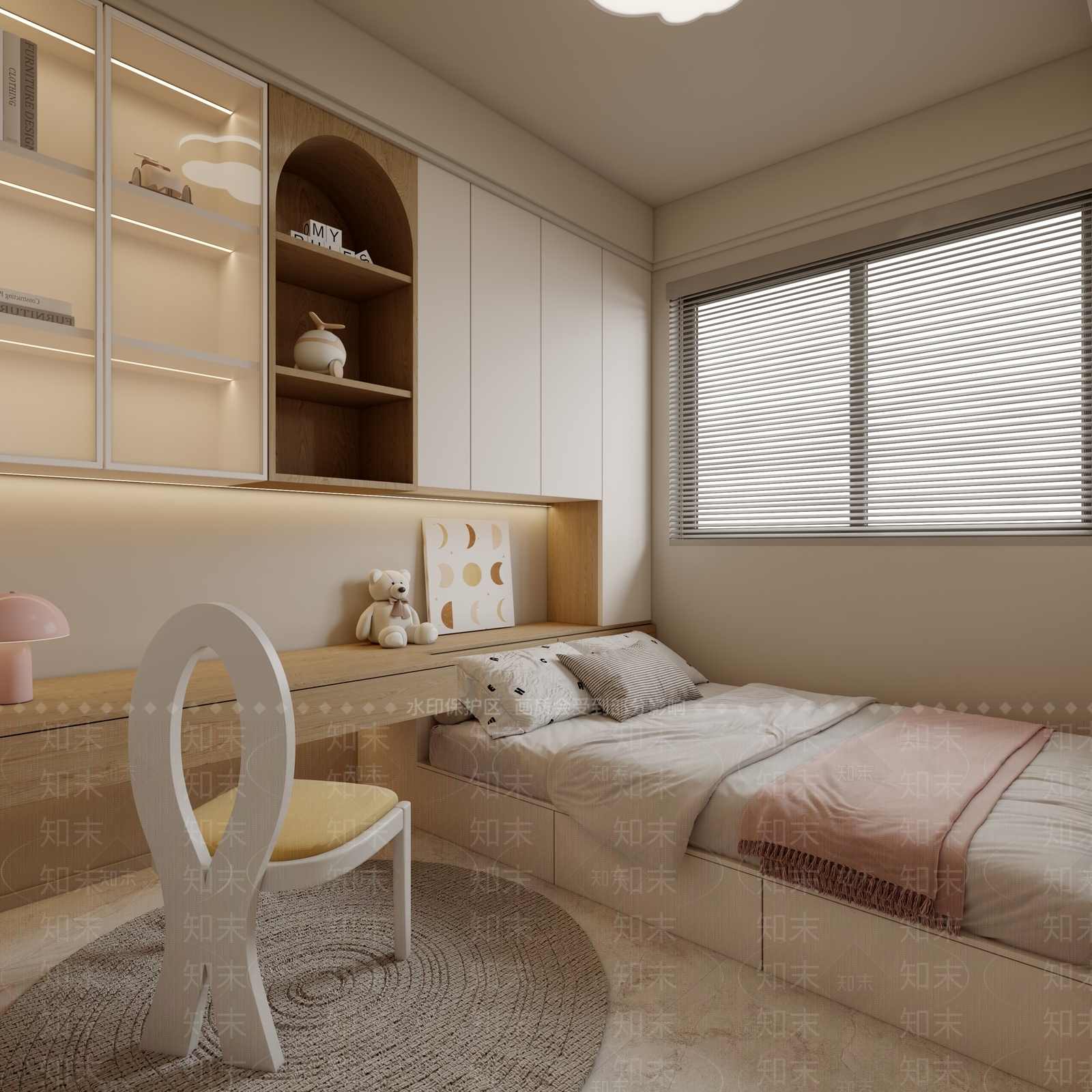 现代女孩房3D模型下载【ID:1202431832】