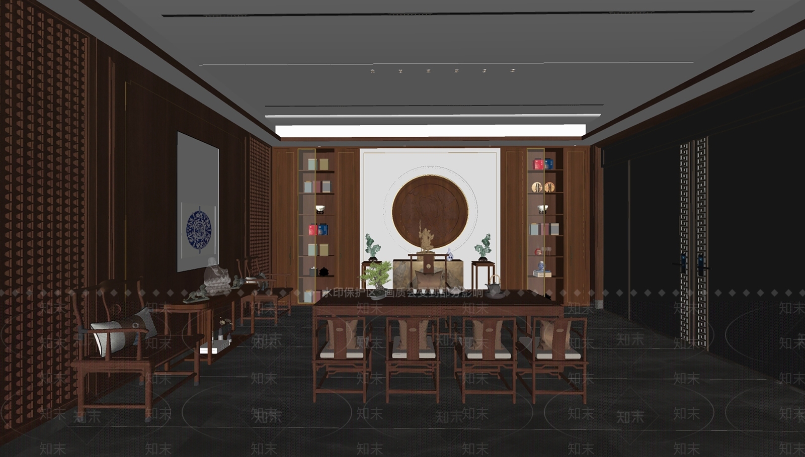 竖幅装饰画挂画SU模型下载【ID:1227400531】