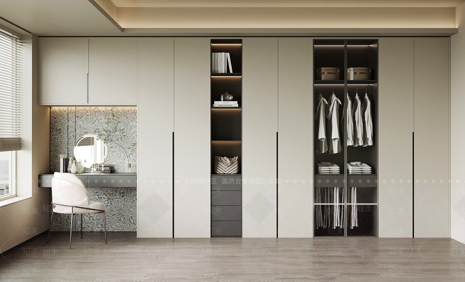 现代意式衣柜3D模型下载【ID:1202435659】