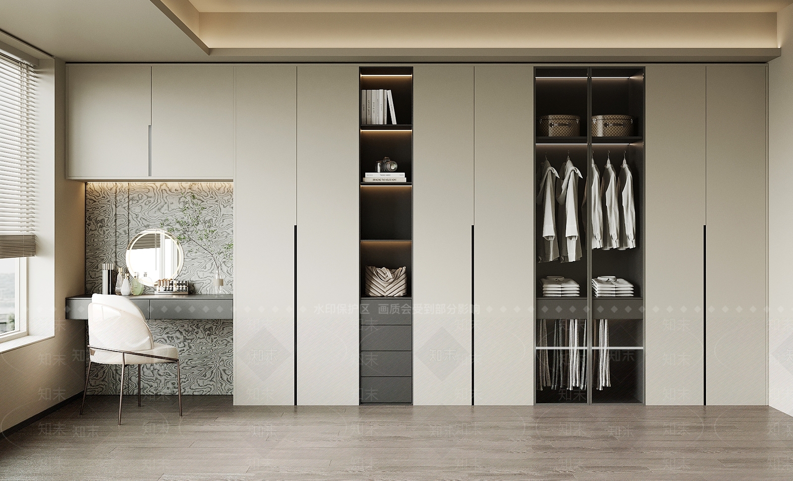 现代衣柜SU模型下载【ID:1202435753】