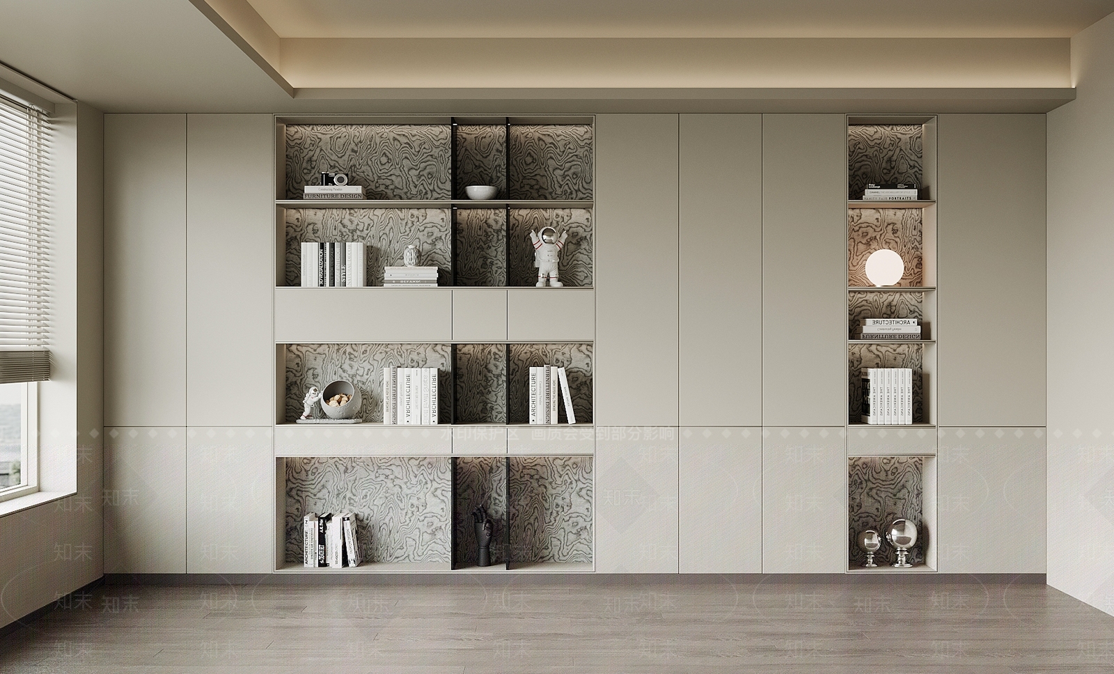 现代书柜3D模型下载【ID:1202435816】