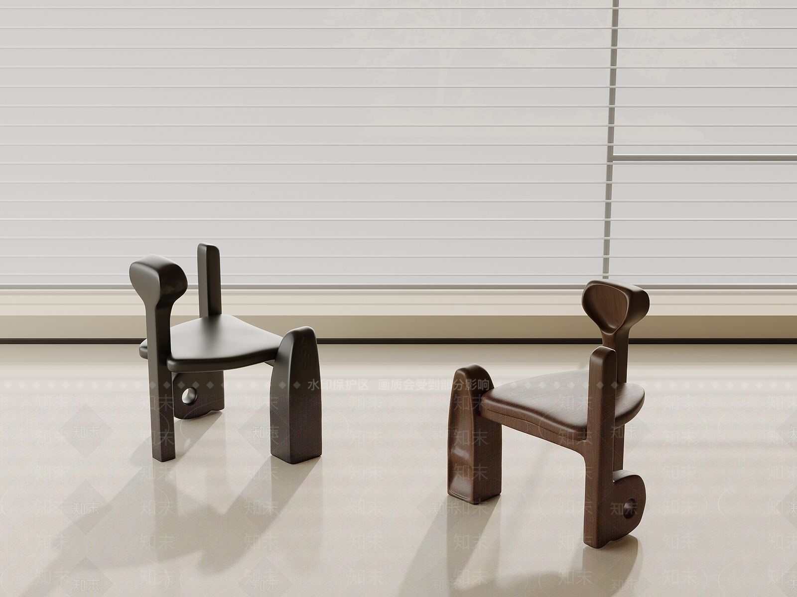 现代中古休闲椅3D模型下载【ID:1202436537】