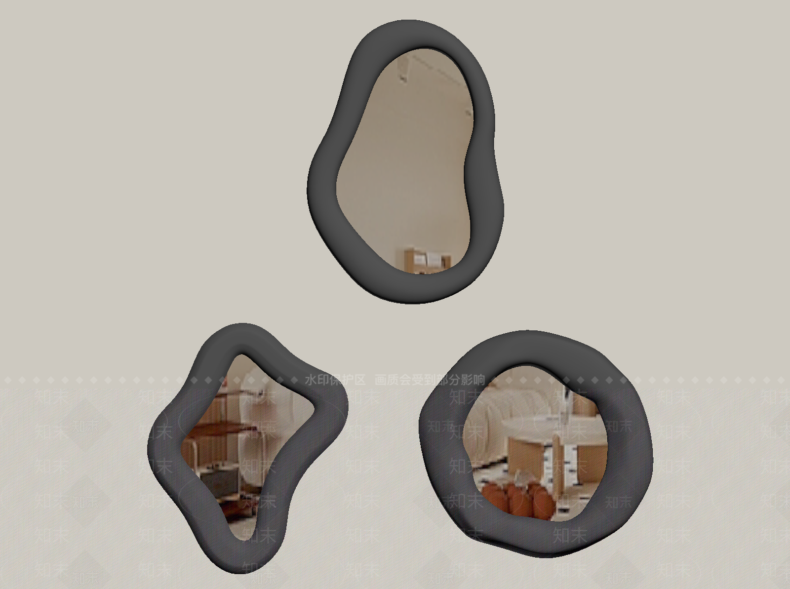 现代镜子SU模型下载【ID:1202437015】