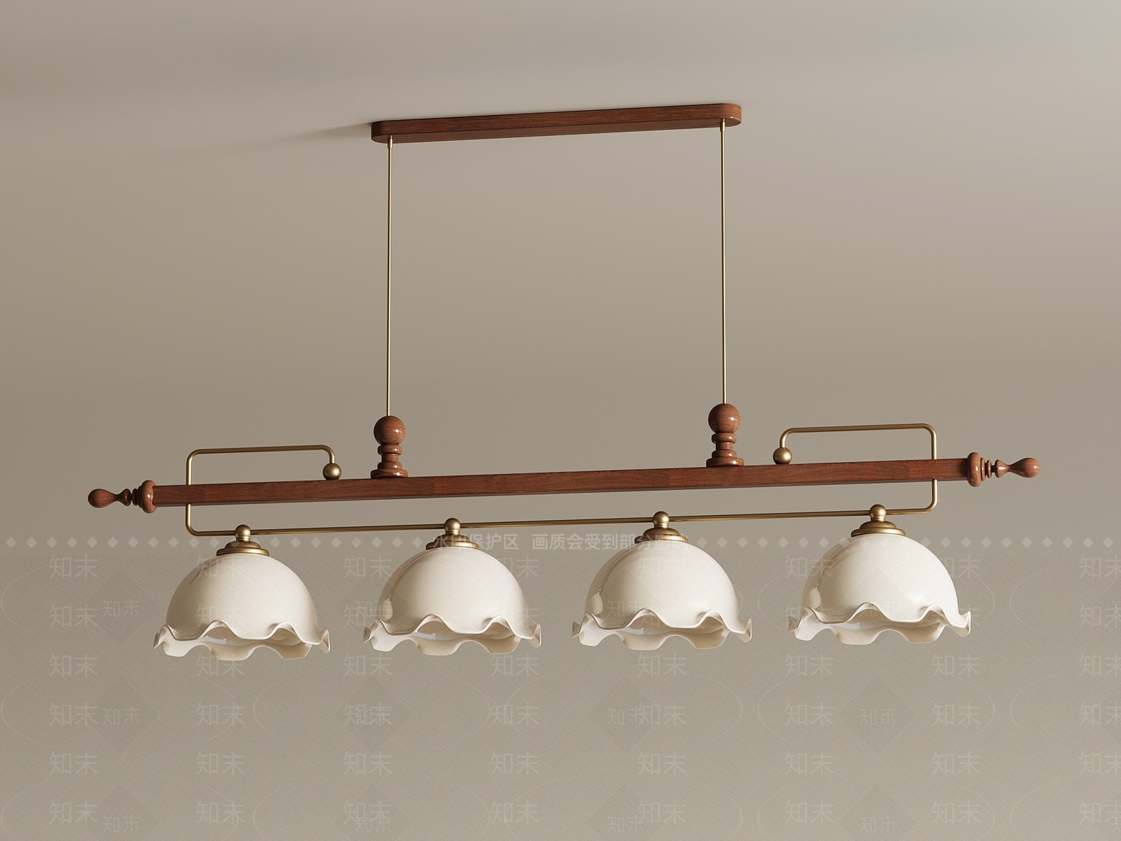 法式复古吊灯SU模型下载【ID:1202437357】