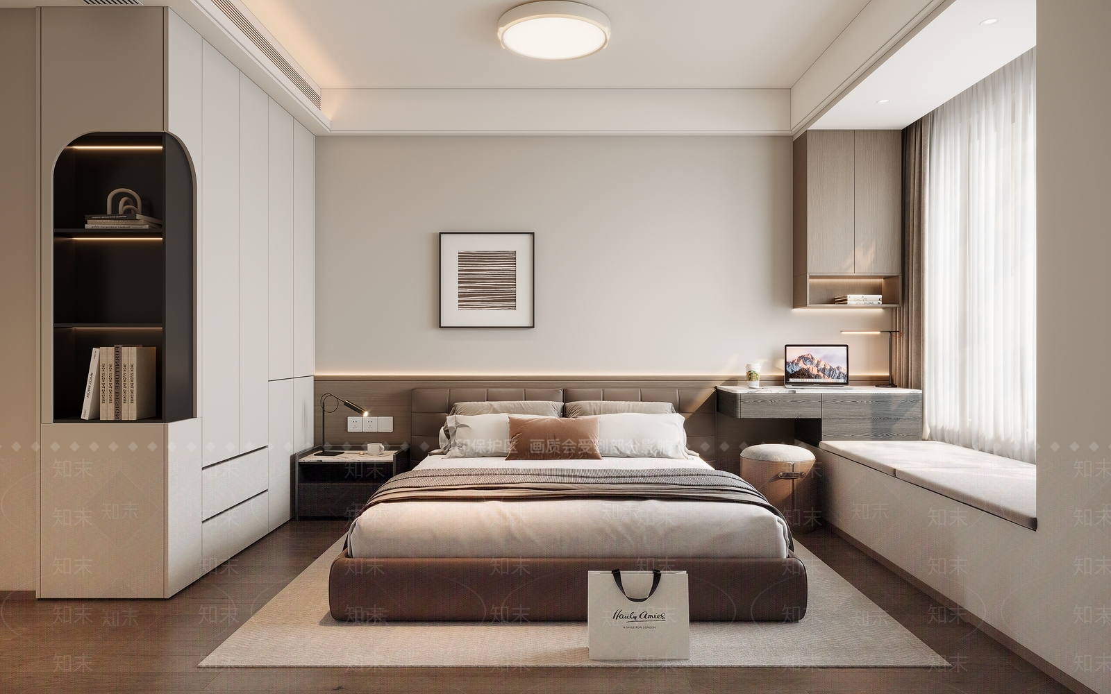 现代简约家居卧室3D模型下载【ID:1202439259】