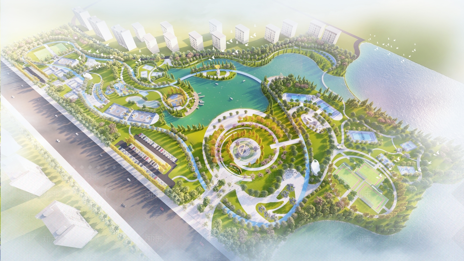 现代体育公园SU模型下载【ID:1202438609】