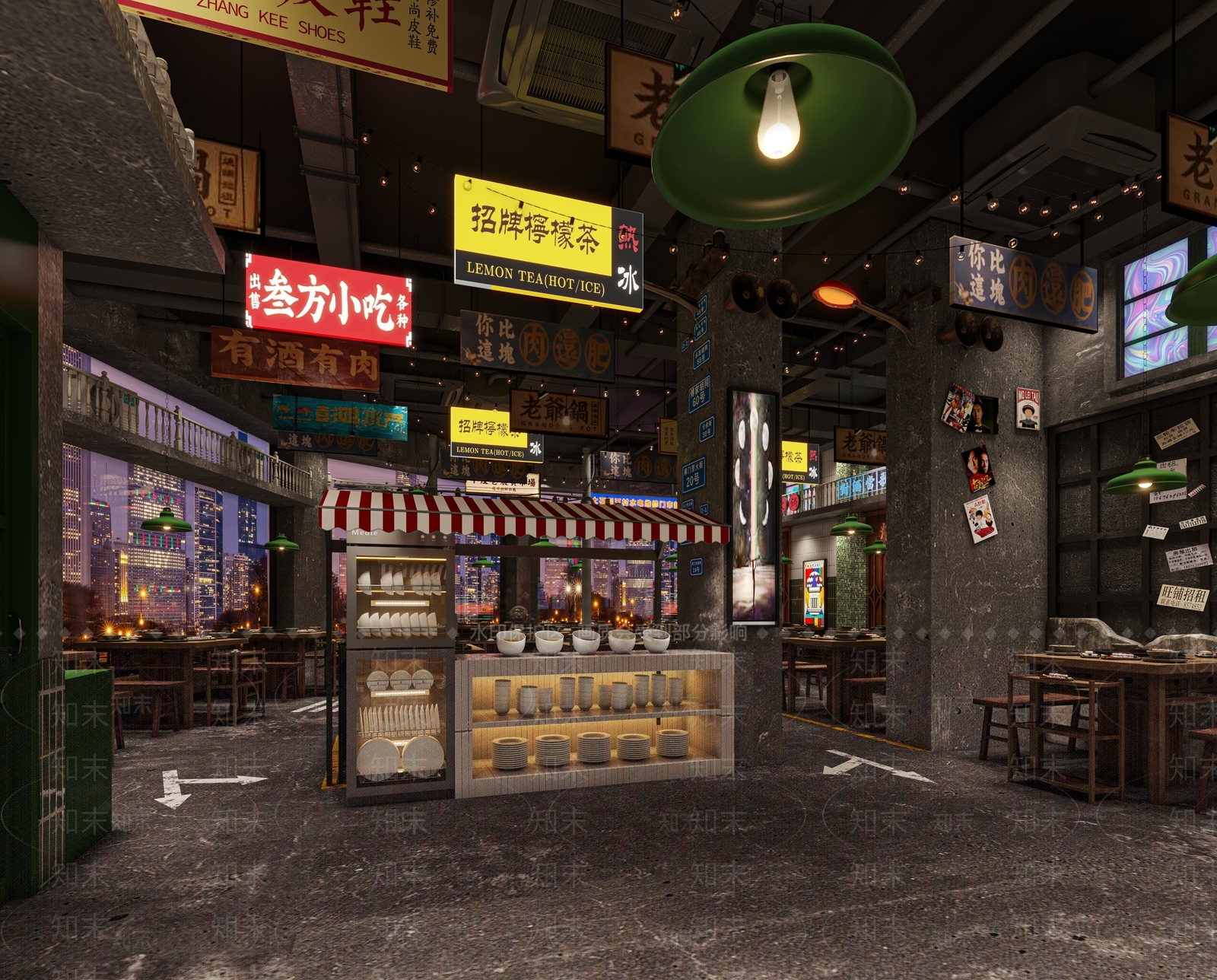 复古火锅店3D模型下载【ID:1204131333】