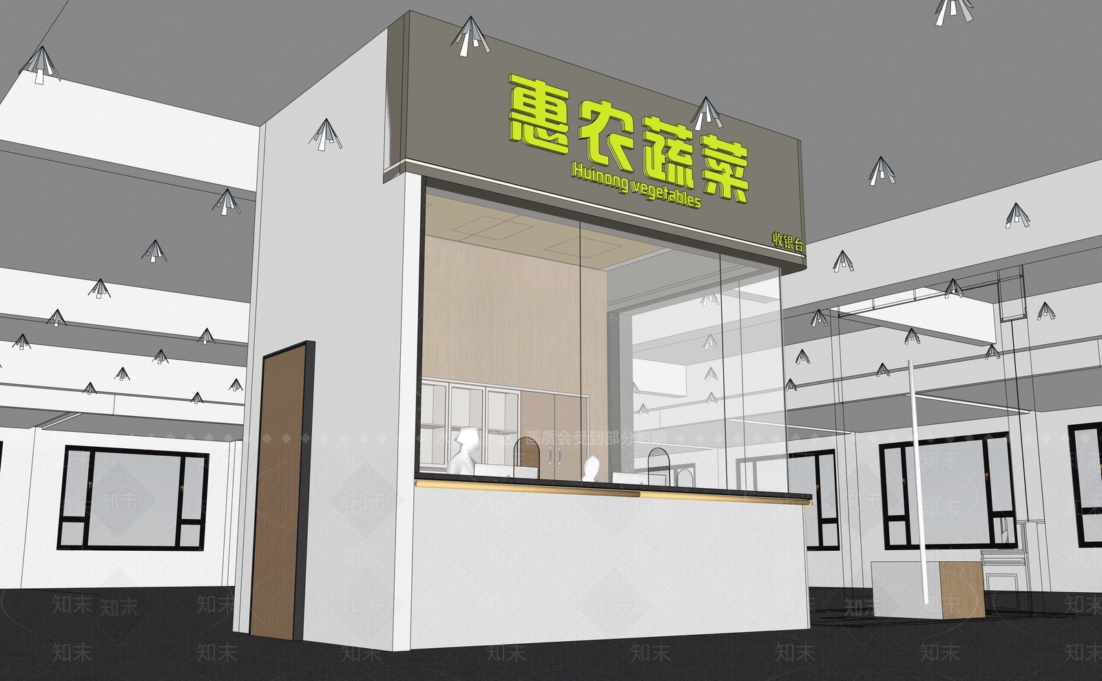 现代菜市场SU模型下载【ID:1202440196】