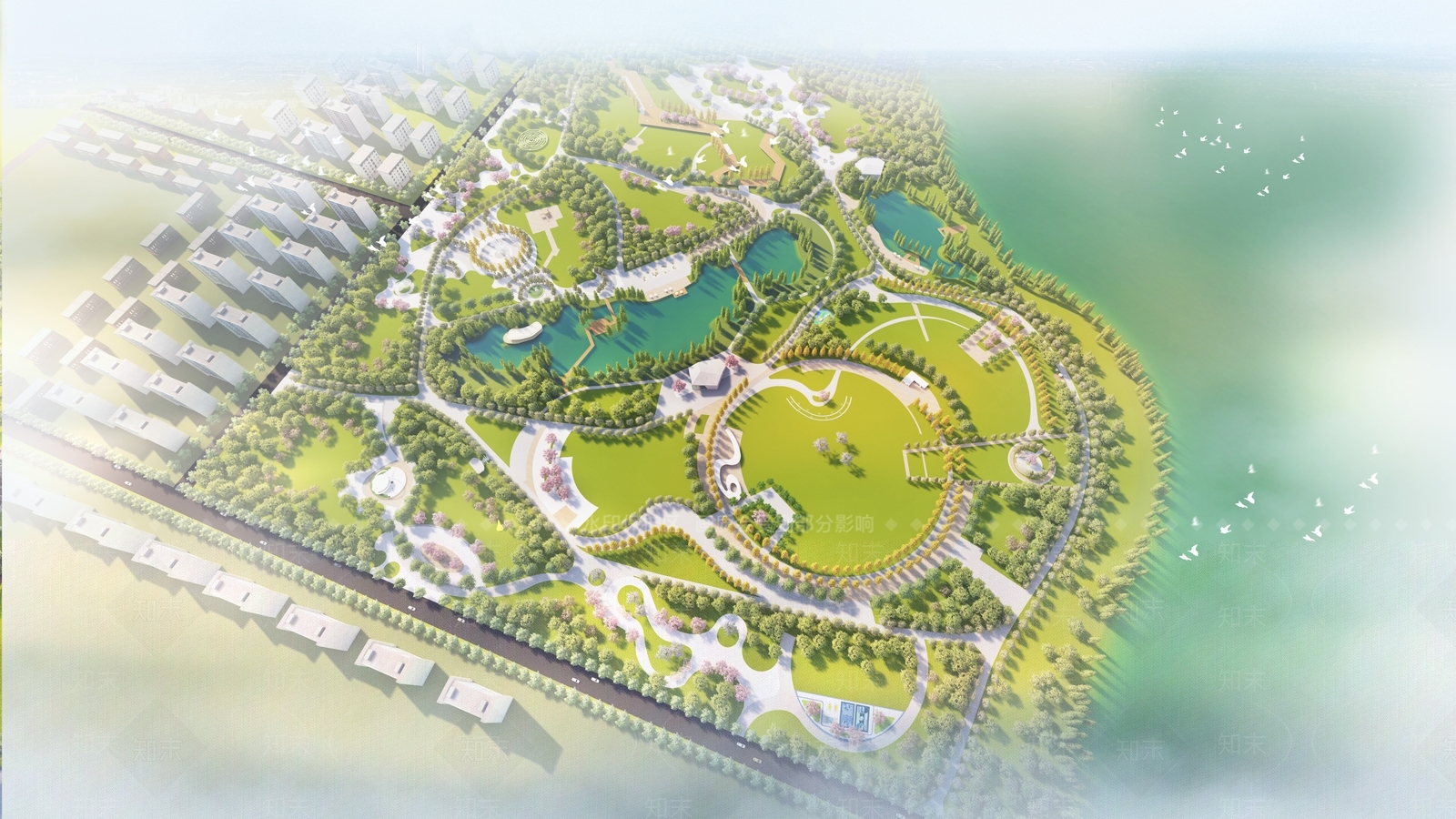 现代景观公园SU模型下载【ID:1202442523】