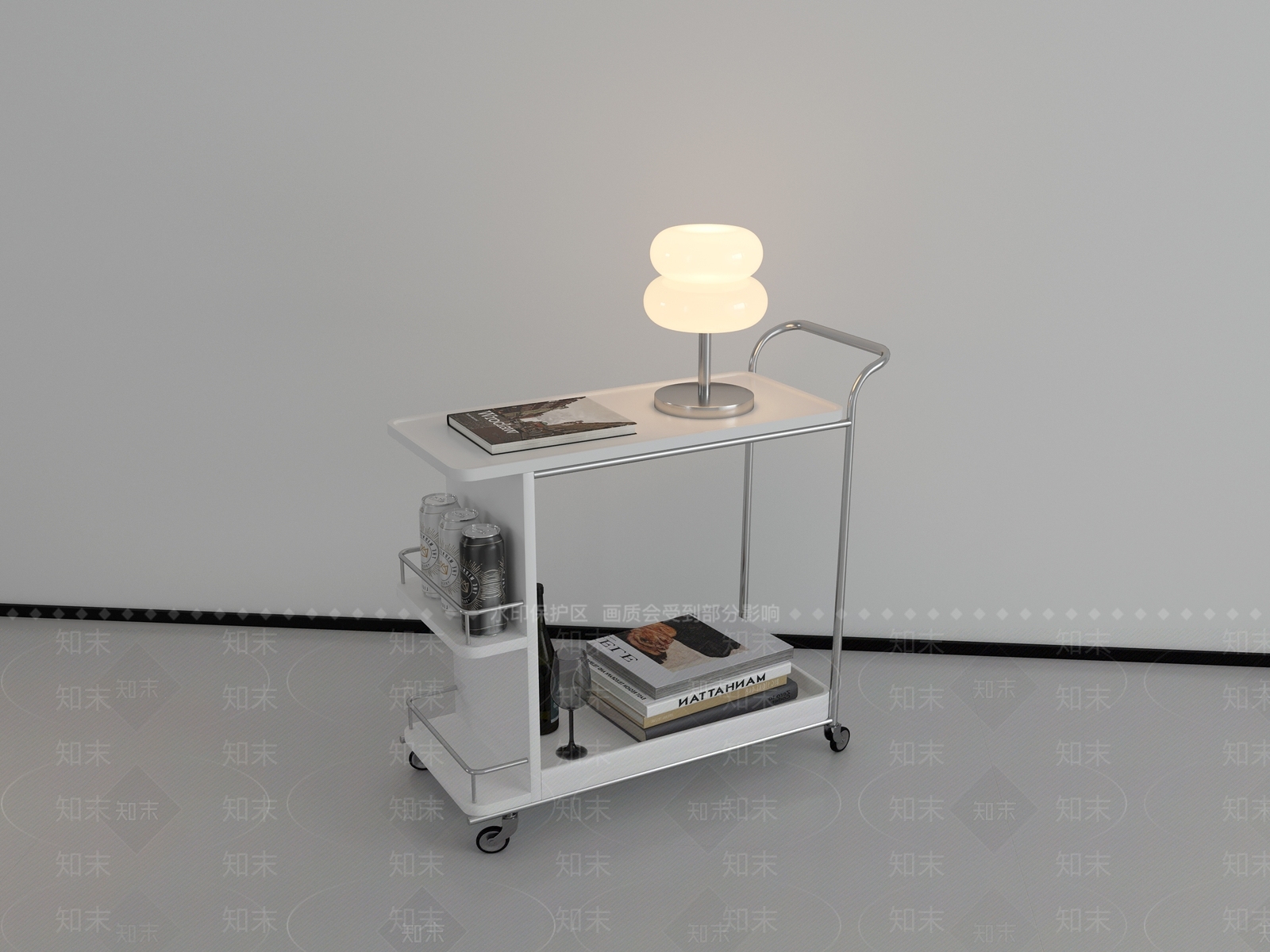 奶油简约边几3D模型下载【ID:1202443524】