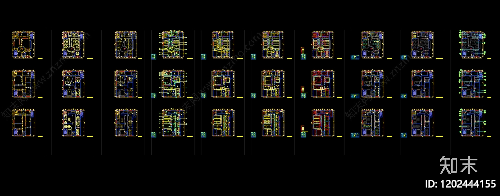 现代整体办公空间cad施工图下载【ID:1202444155】