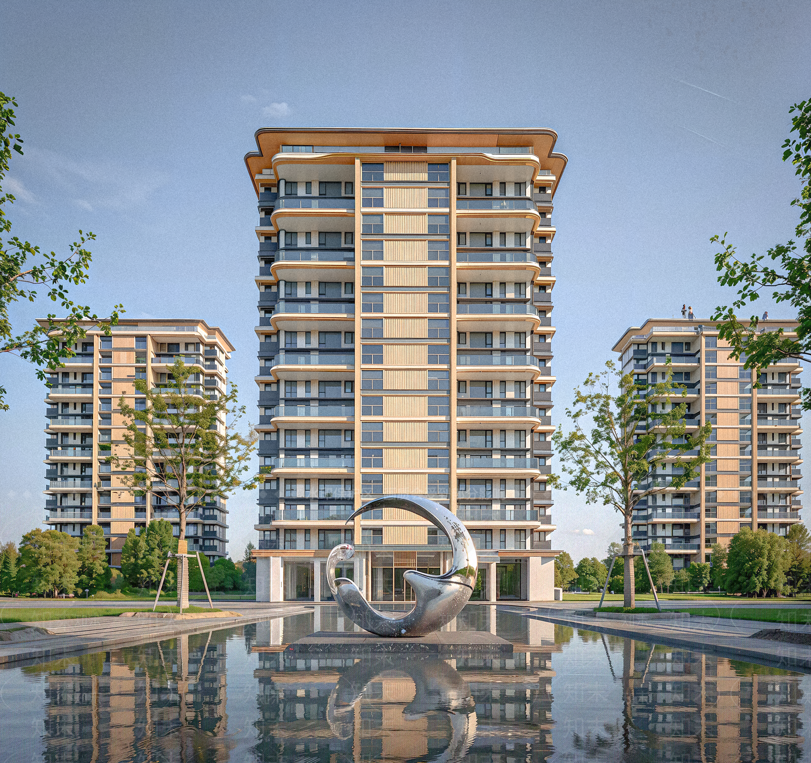 现代小高层住宅楼SU模型下载【ID:1202445209】