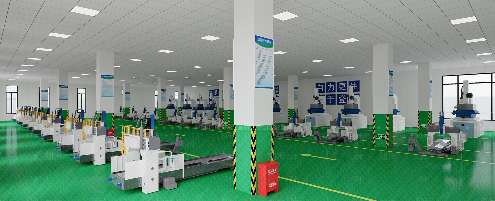 现代工业生产车间3D模型下载【ID:1202447961】