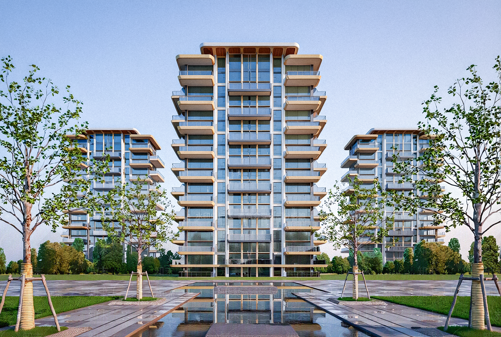 现代小高层住宅楼SU模型下载【ID:1202446709】